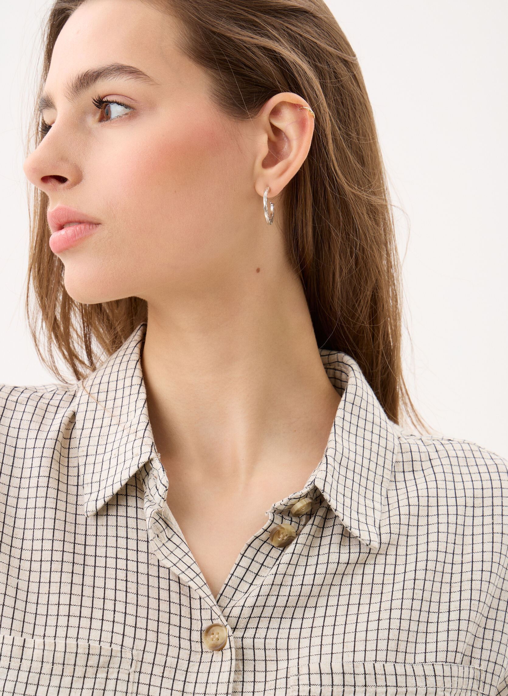 Chemises manches courtes PCPIA SS TIE SHIRT WVN NOOS femme beige Pieces Chemises manches courtes PCPIA SS TIE SHIRT WVN NOOS femme beige Birch Checks:BLACK