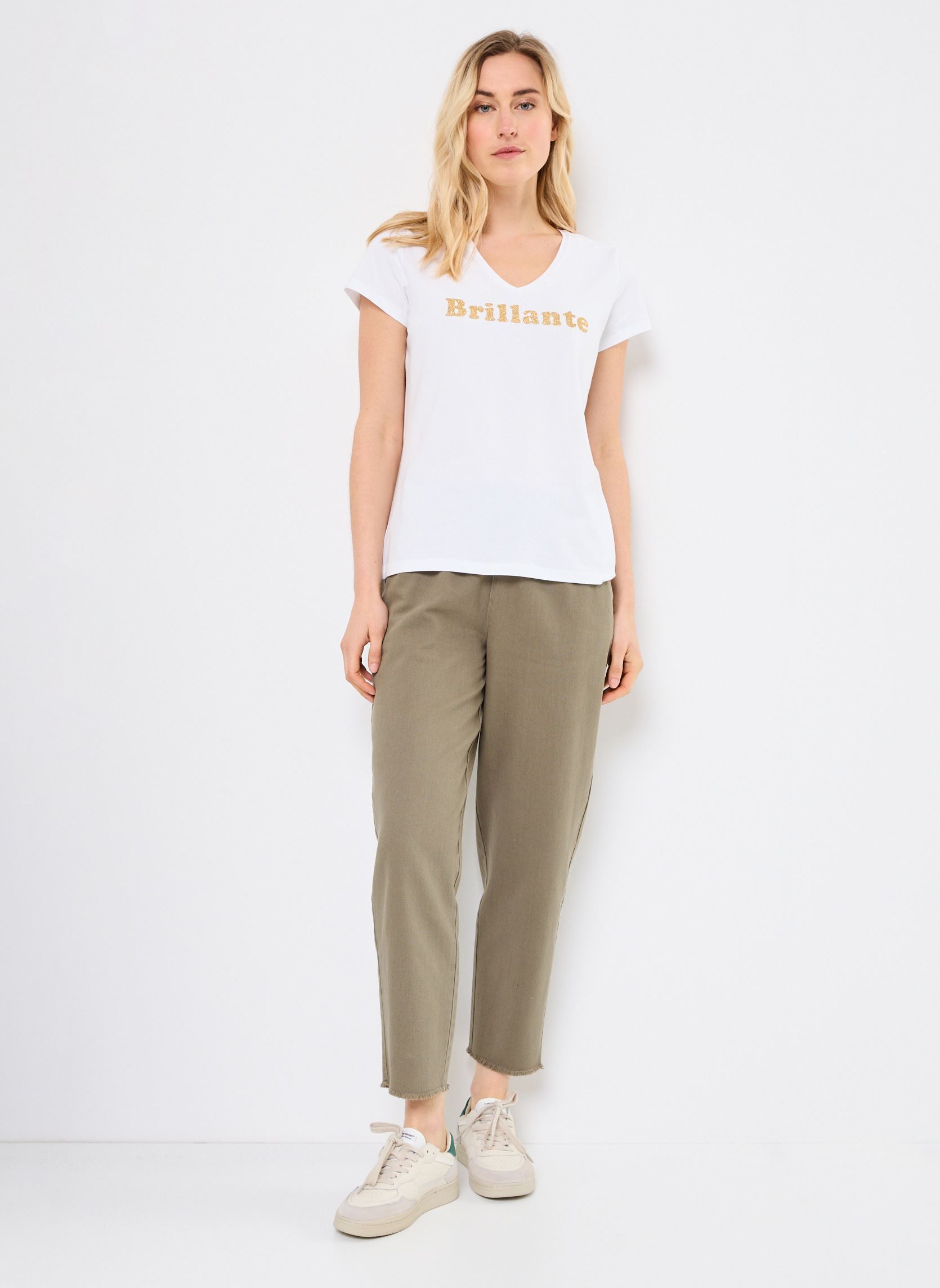 Pantalons droit PCSALLY HW ANKLE PANTS WVN FC femme vert Pieces Pantalons droit PCSALLY HW ANKLE PANTS WVN FC femme vert Kalamata