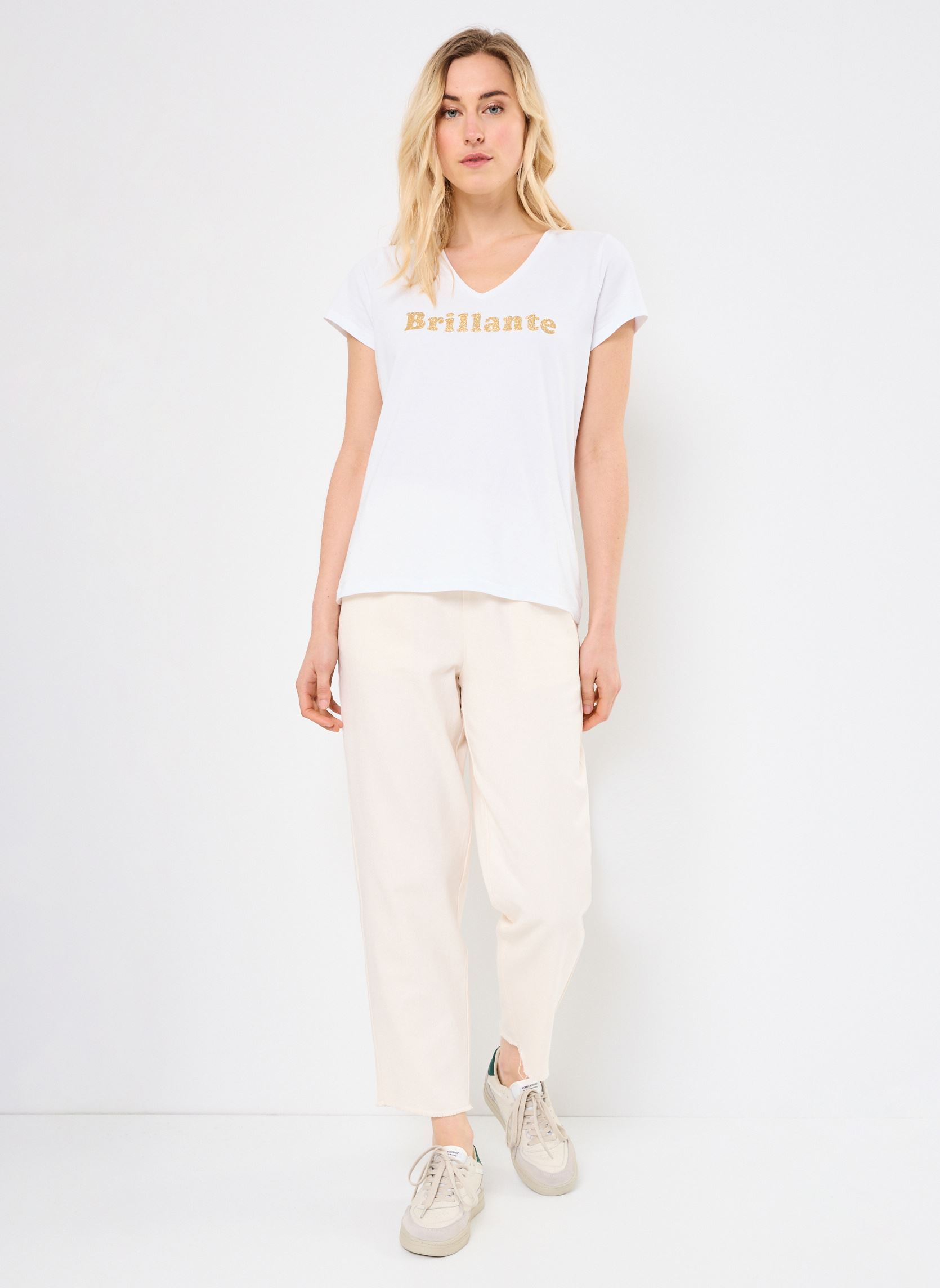 Pantalons droit PCSALLY HW ANKLE PANTS WVN FC femme blanc Pieces Pantalons droit PCSALLY HW ANKLE PANTS WVN FC femme blanc Whitecap Gray