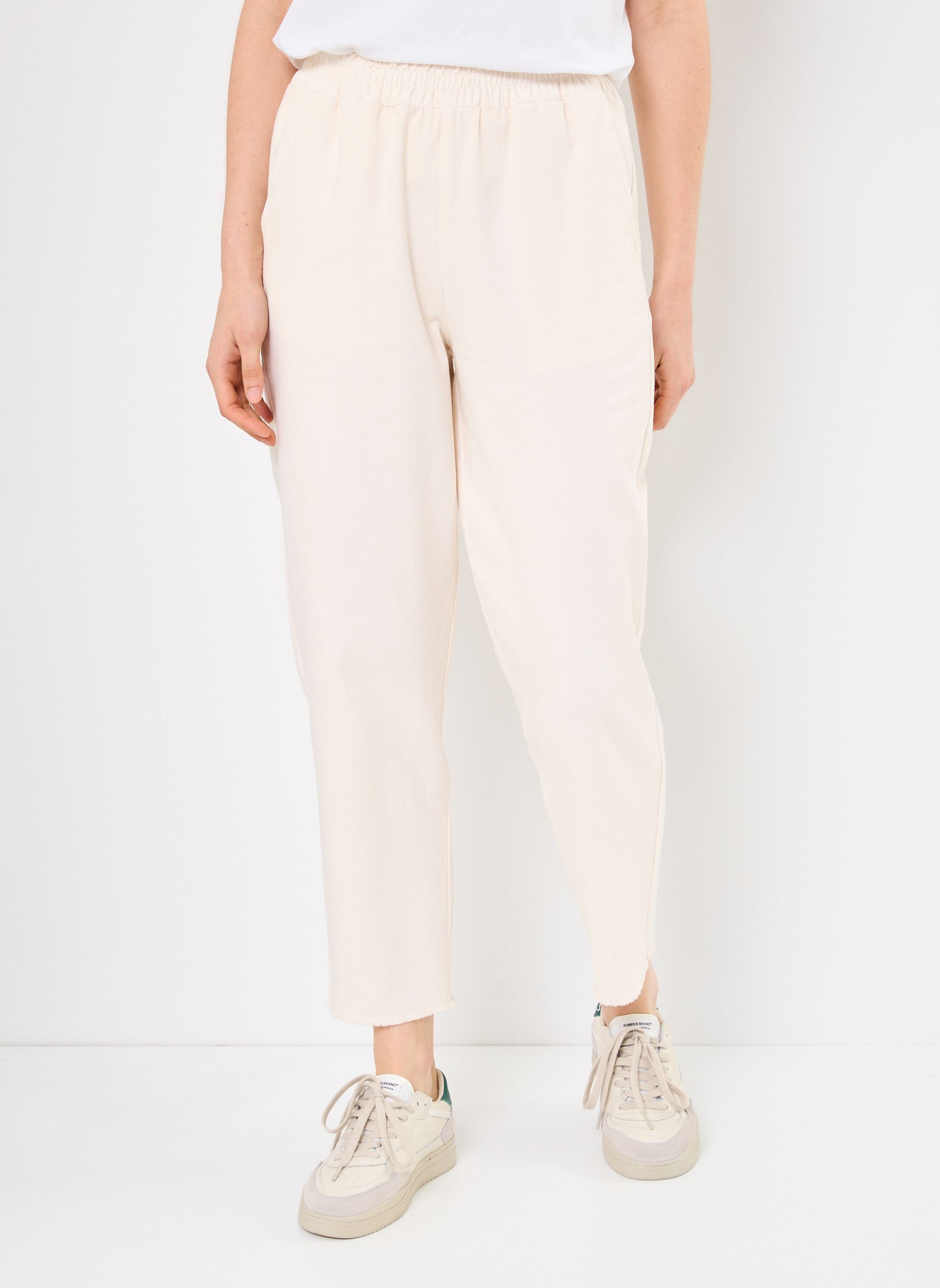 Pantalons droit PCSALLY HW ANKLE PANTS WVN FC femme blanc Pieces Pantalons droit PCSALLY HW ANKLE PANTS WVN FC femme blanc Whitecap Gray