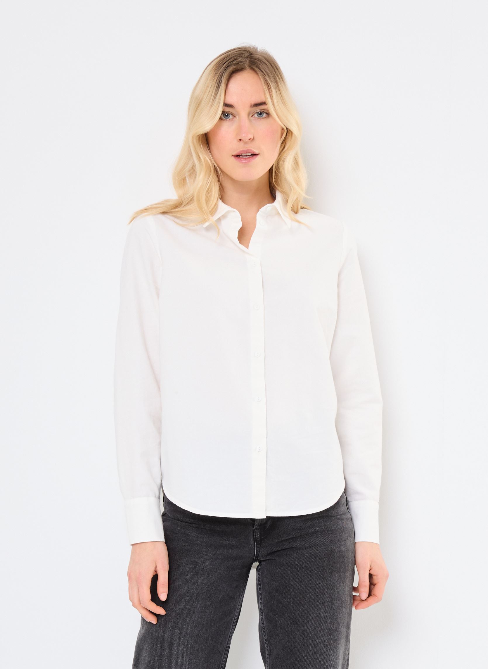 Chemises manches longues PCSANNE LS LOOSE SHIRT WVN FC femme blanc Pieces Chemises manches longues PCSANNE LS LOOSE SHIRT WVN FC femme blanc Cloud Dancer