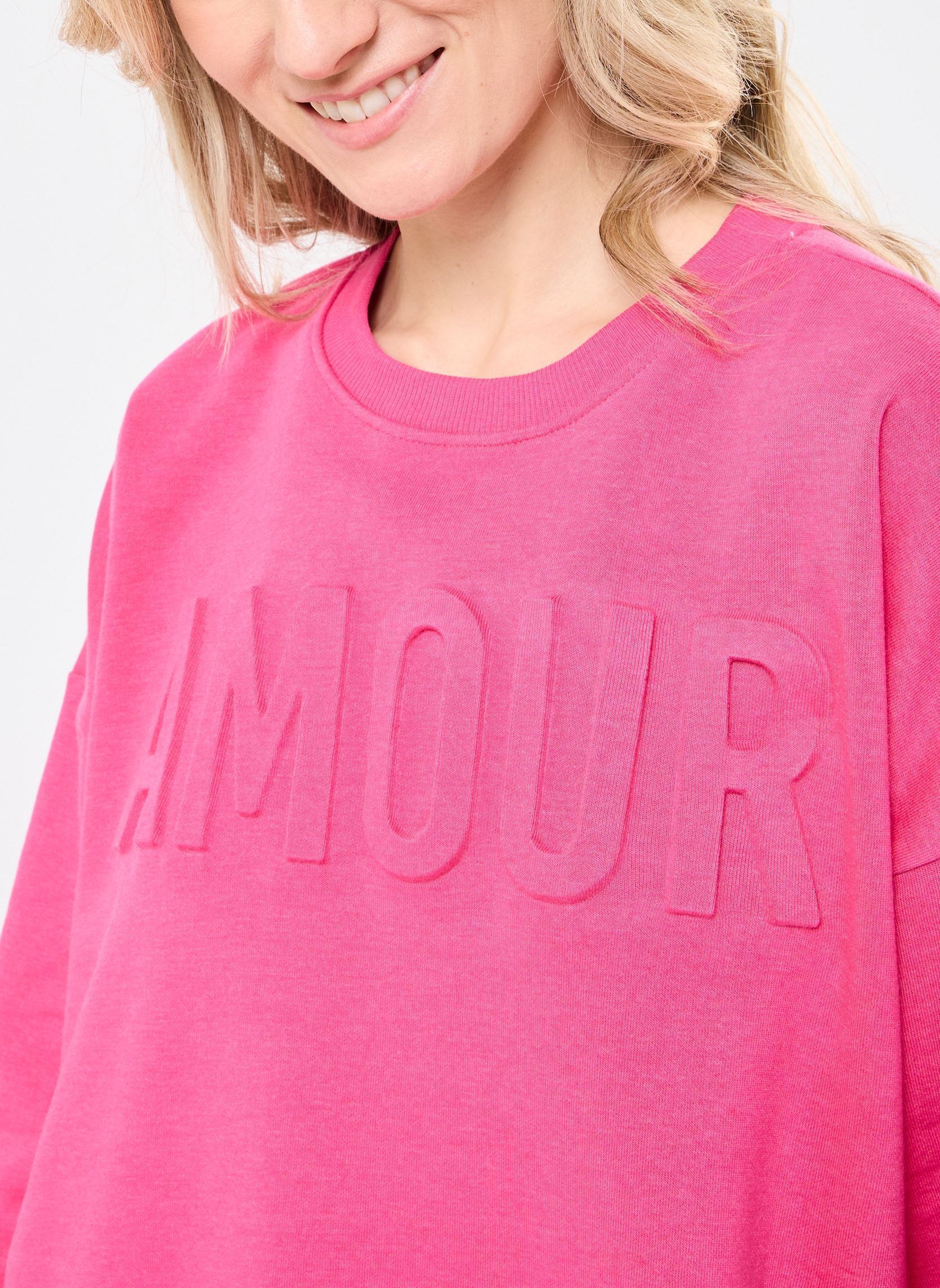Sweater PCTULIP LS ONECK SWEAT FC dames paars Pieces Sweater PCTULIP LS ONECK SWEAT FC dames paars Beetroot Purple