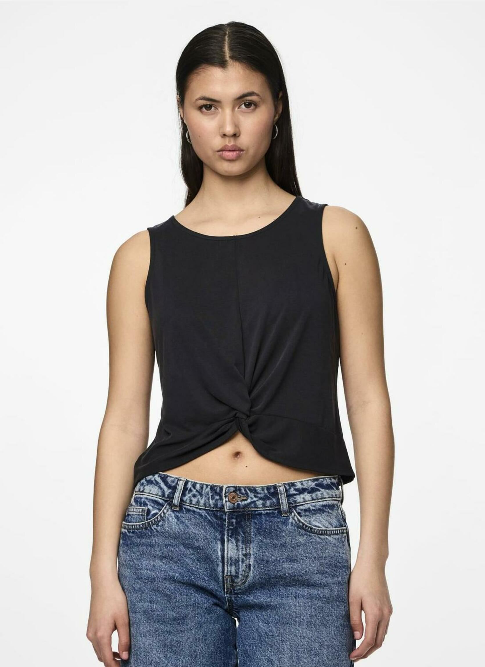 Top PCANORA SL KNOT TOP JRS NOOS BC donna nero Pieces Top PCANORA SL KNOT TOP JRS NOOS BC donna nero BLACK