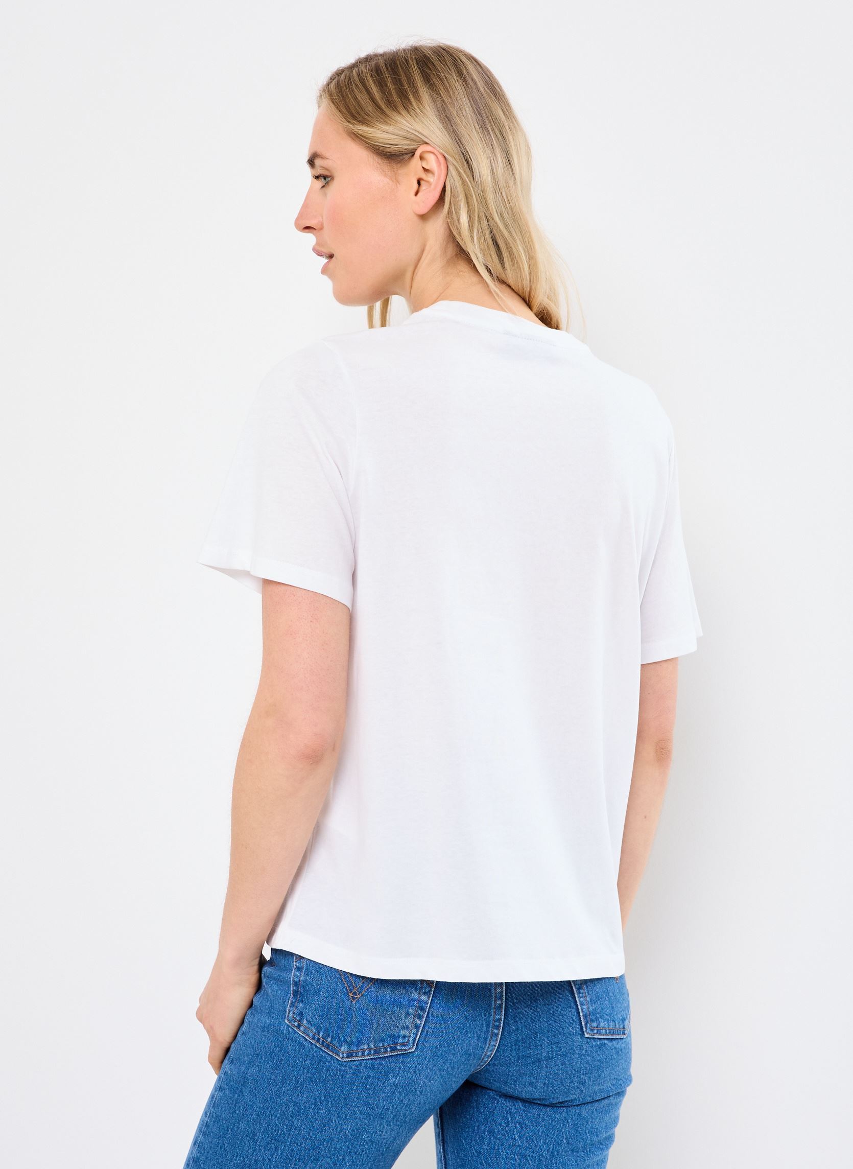 T-shirt a maniche corte PCBANDA SS TEE JRS SWW BC donna bianco Pieces T-shirt a maniche corte PCBANDA SS TEE JRS SWW BC donna bianco Bright White Coastal