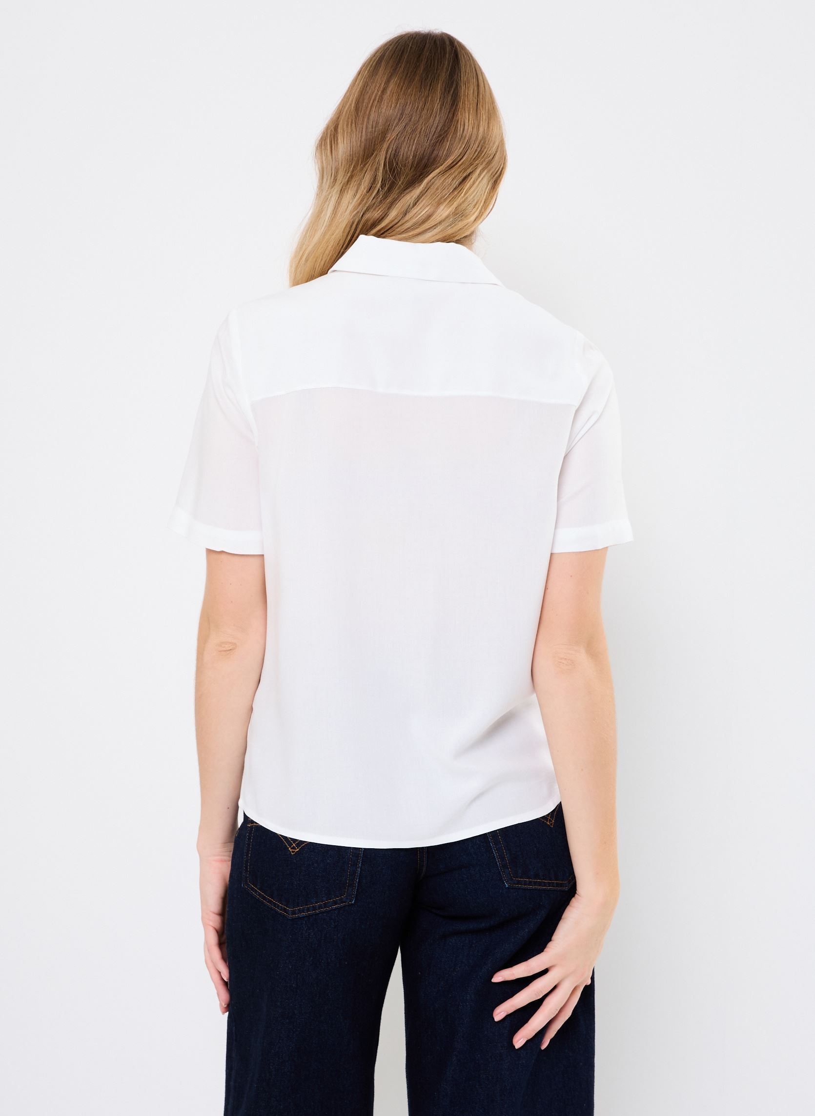 Chemises manches courtes PCELINA EMB SS SHIRT KAC FC BC femme blanc Pieces Chemises manches courtes PCELINA EMB SS SHIRT KAC FC BC femme blanc Bright white