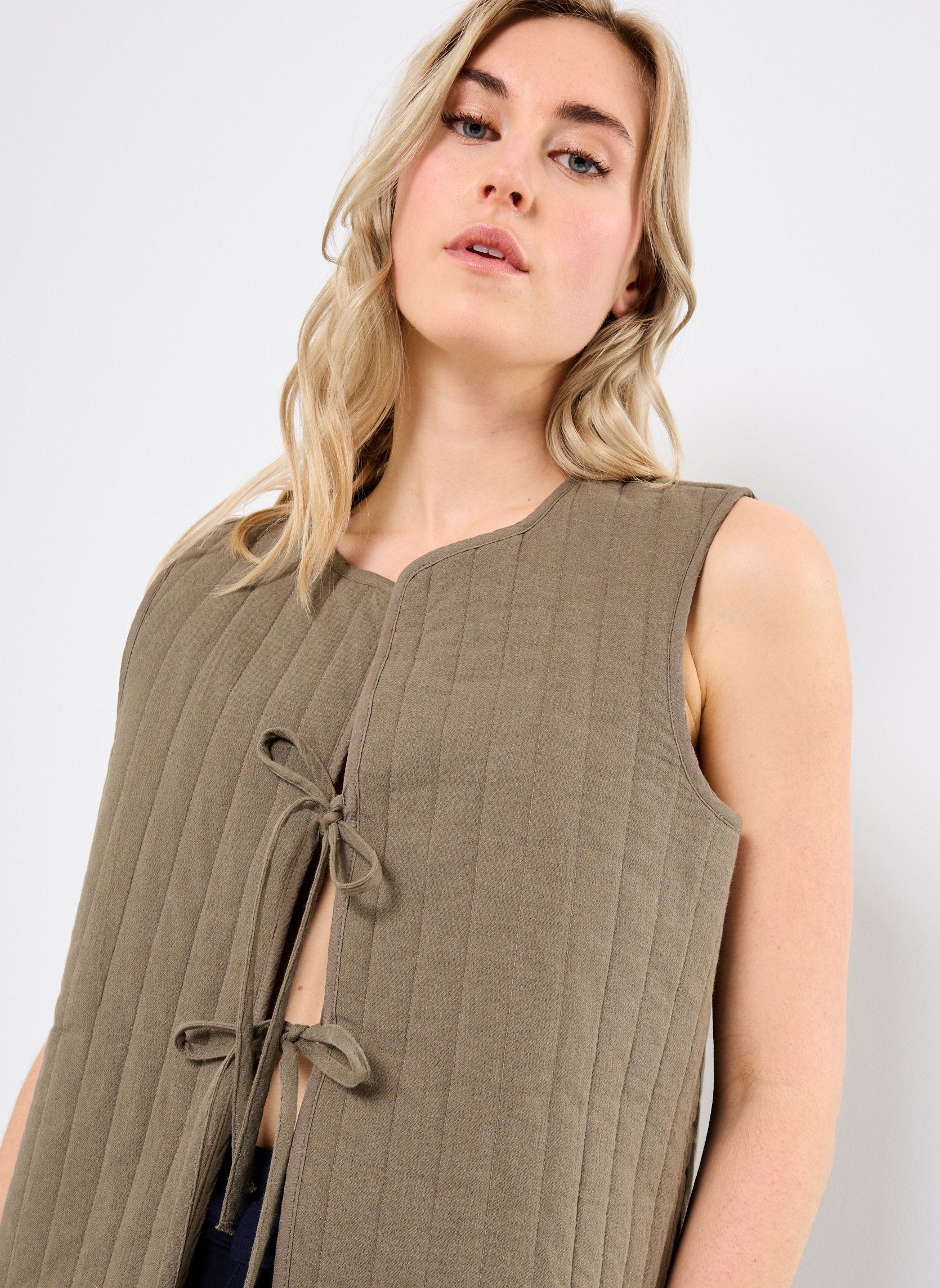Gilets PCMASTINA SL VEST WVN BC femme vert Pieces Gilets PCMASTINA SL VEST WVN BC femme vert Kalamata