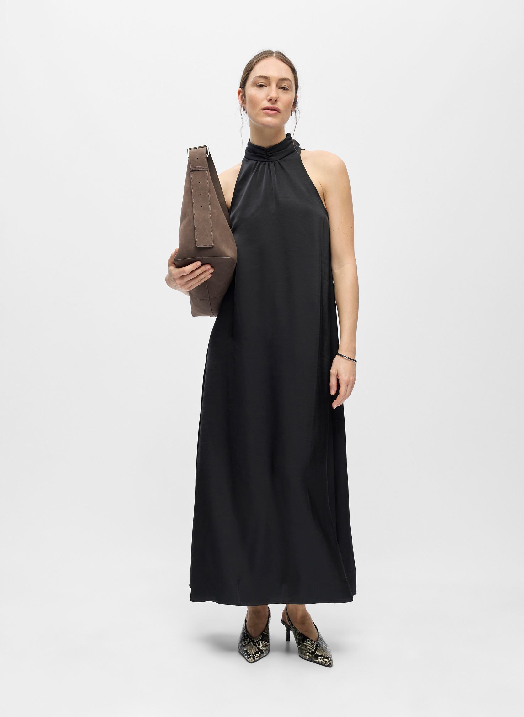 Overhemdjurken PCPIA 2/4 MIDI SHIRT DRESS WVN NOOS dames zwart Pieces Overhemdjurken PCPIA 2/4 MIDI SHIRT DRESS WVN NOOS dames zwart Black