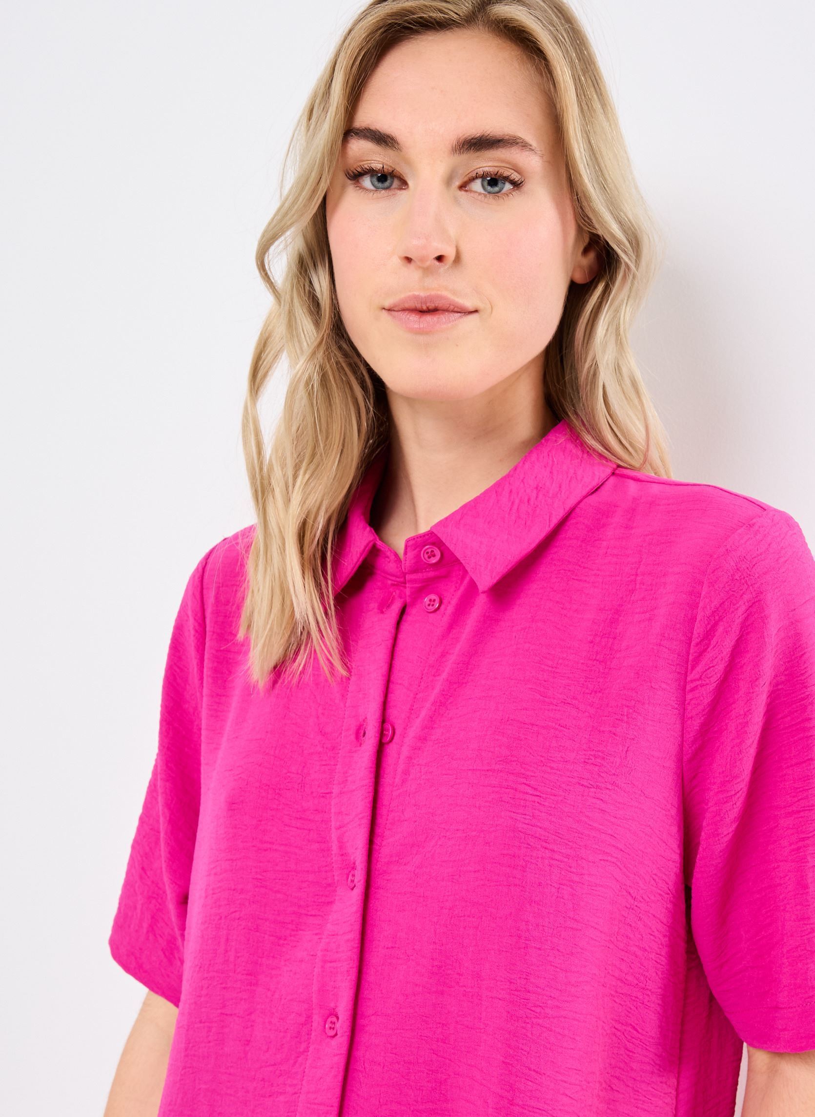 Kleider PCSIJA SS SHIRT DRESS WVN FC BC damen rosa Pieces Kleider PCSIJA SS SHIRT DRESS WVN FC BC damen rosa Festival Fuchsia