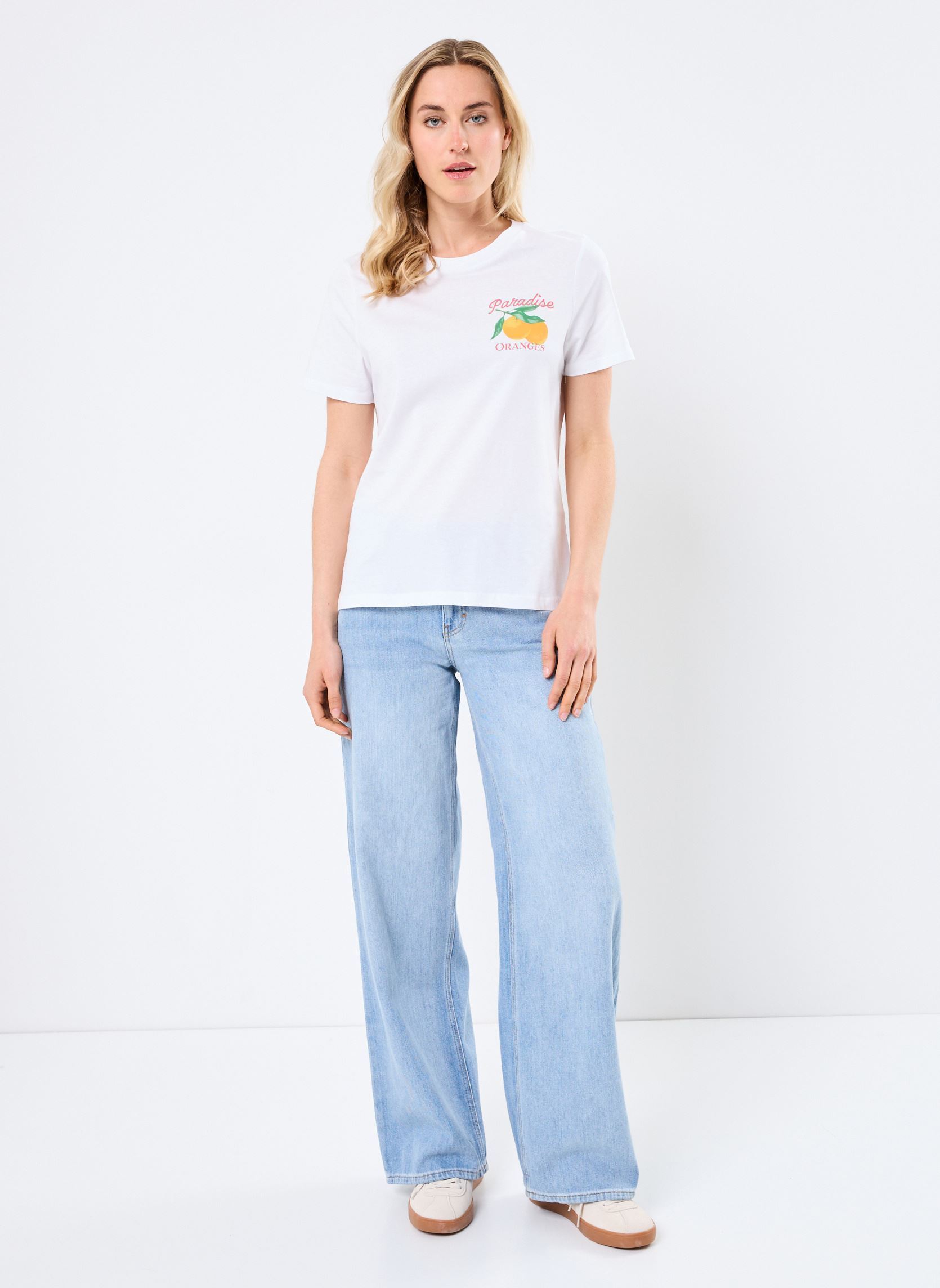 T-shirts met korte mouwen PCSUMMER SS PRINTED T-SHIRT JRS BC dames wit Pieces T-shirts met korte mouwen PCSUMMER SS PRINTED T-SHIRT JRS BC dames wit BRIGHT WHITE