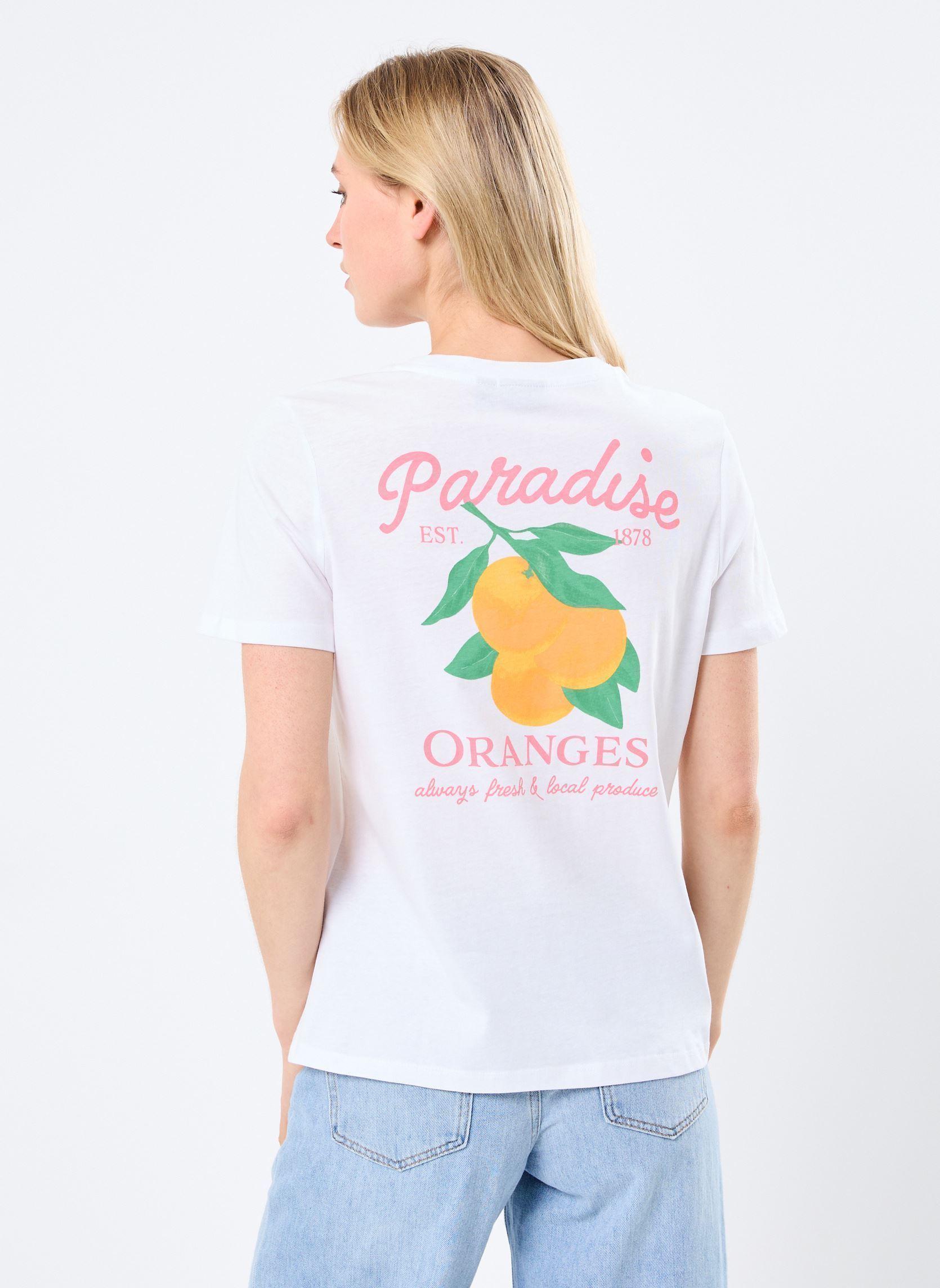 T-shirts met korte mouwen PCSUMMER SS PRINTED T-SHIRT JRS BC dames wit Pieces T-shirts met korte mouwen PCSUMMER SS PRINTED T-SHIRT JRS BC dames wit BRIGHT WHITE