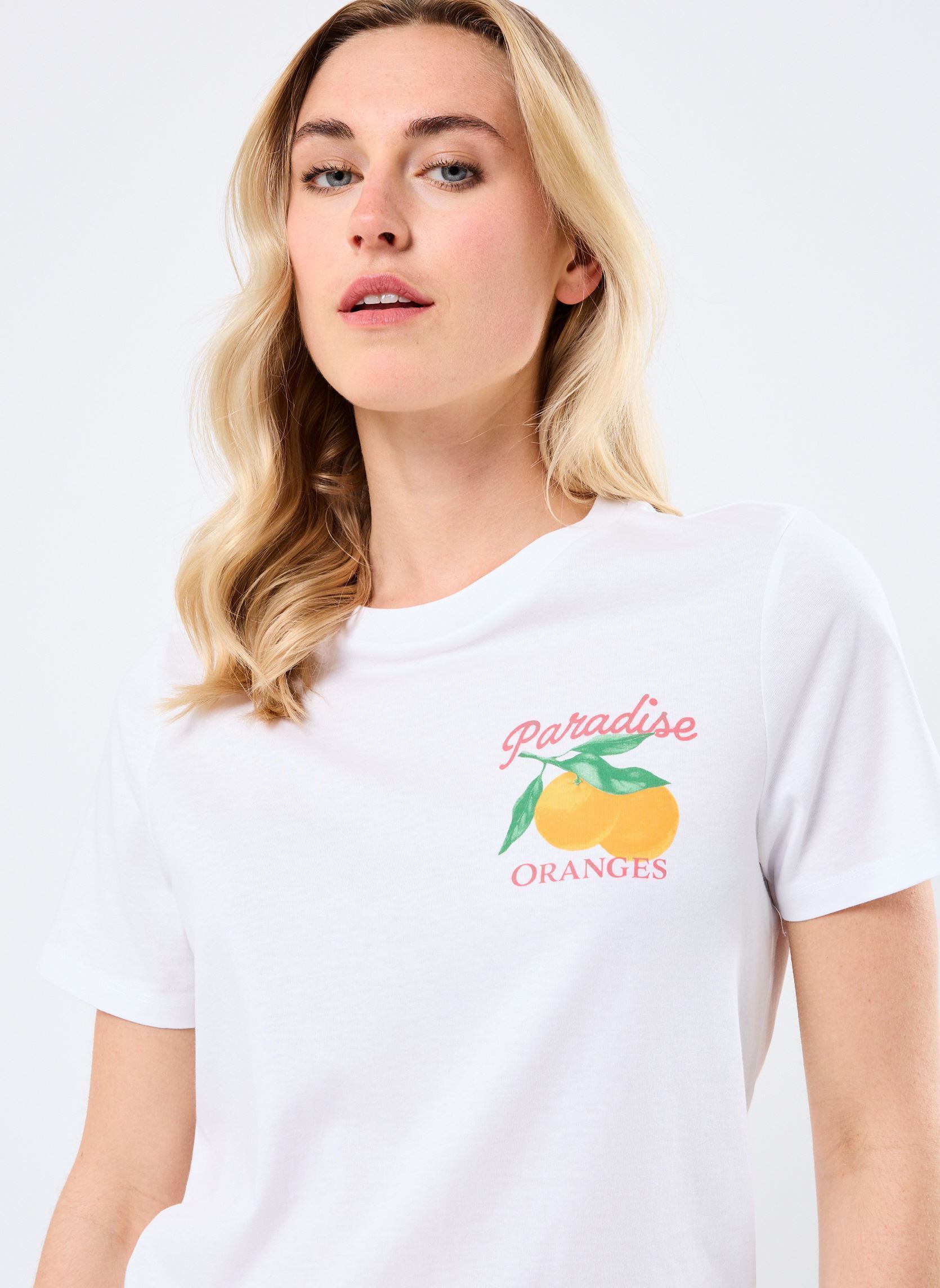 T-shirts met korte mouwen PCSUMMER SS PRINTED T-SHIRT JRS BC dames wit Pieces T-shirts met korte mouwen PCSUMMER SS PRINTED T-SHIRT JRS BC dames wit BRIGHT WHITE