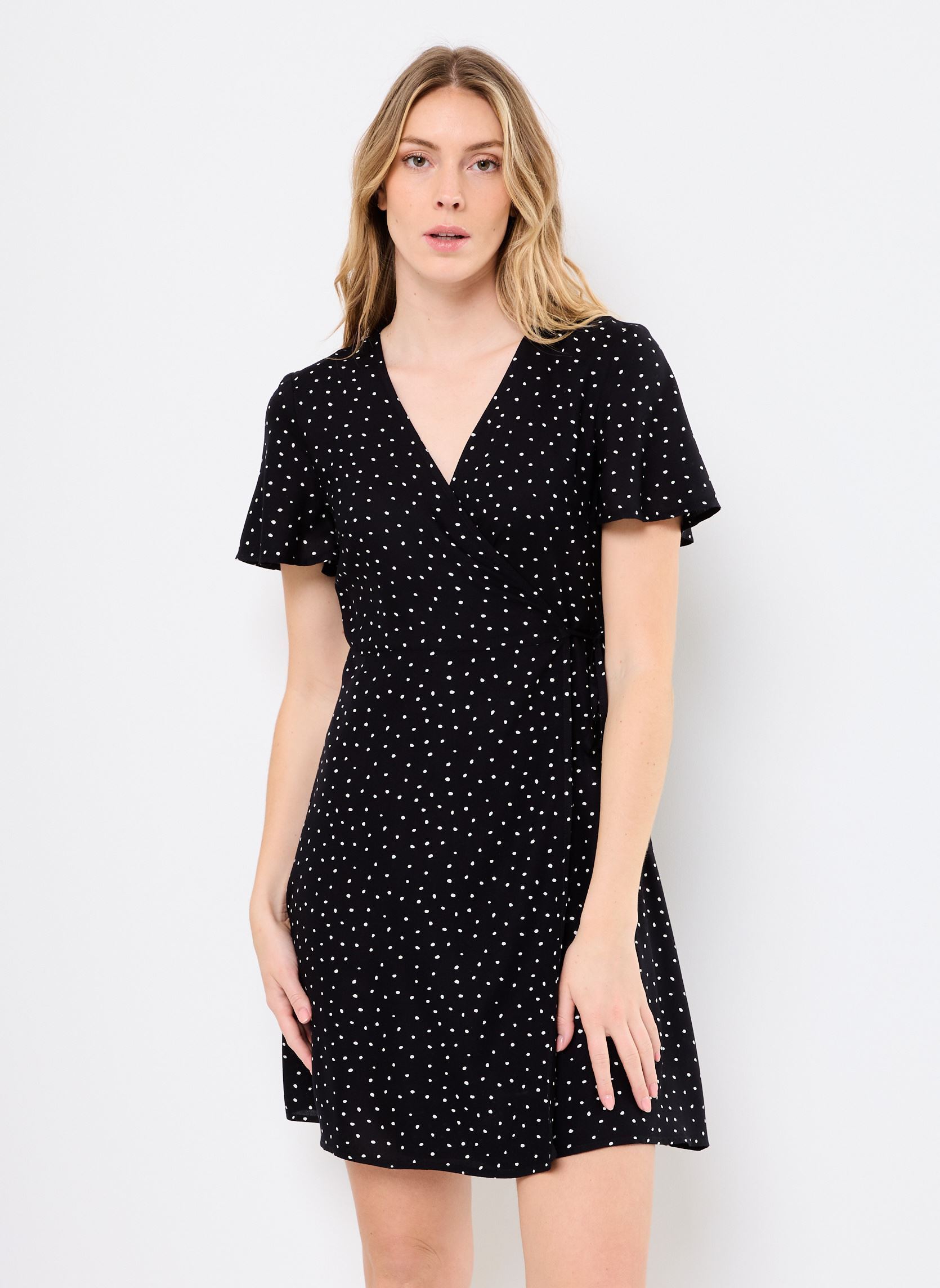 Robes PCTALA NEW SS WRAP DRESS WVN NOOS BC femme noir Pieces Robes PCTALA NEW SS WRAP DRESS WVN NOOS BC femme noir BLACK