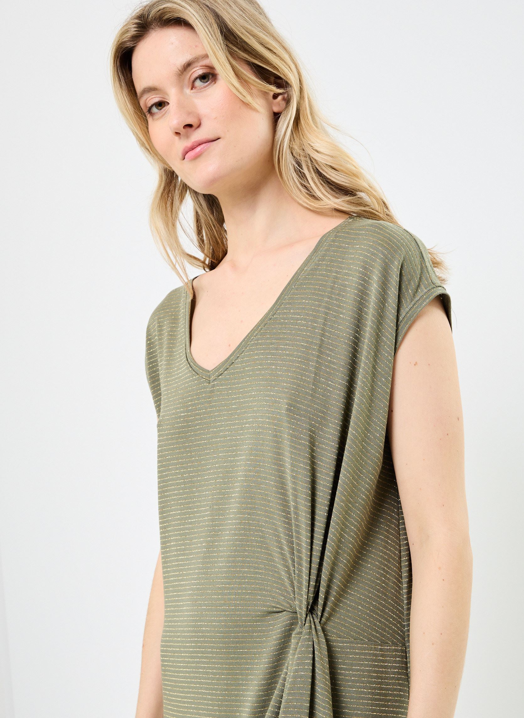 Robes longues PCTALYSE SS V-NECK DRESS JRS FC BC femme vert Pieces Robes longues PCTALYSE SS V-NECK DRESS JRS FC BC femme vert Deep Lichen Green