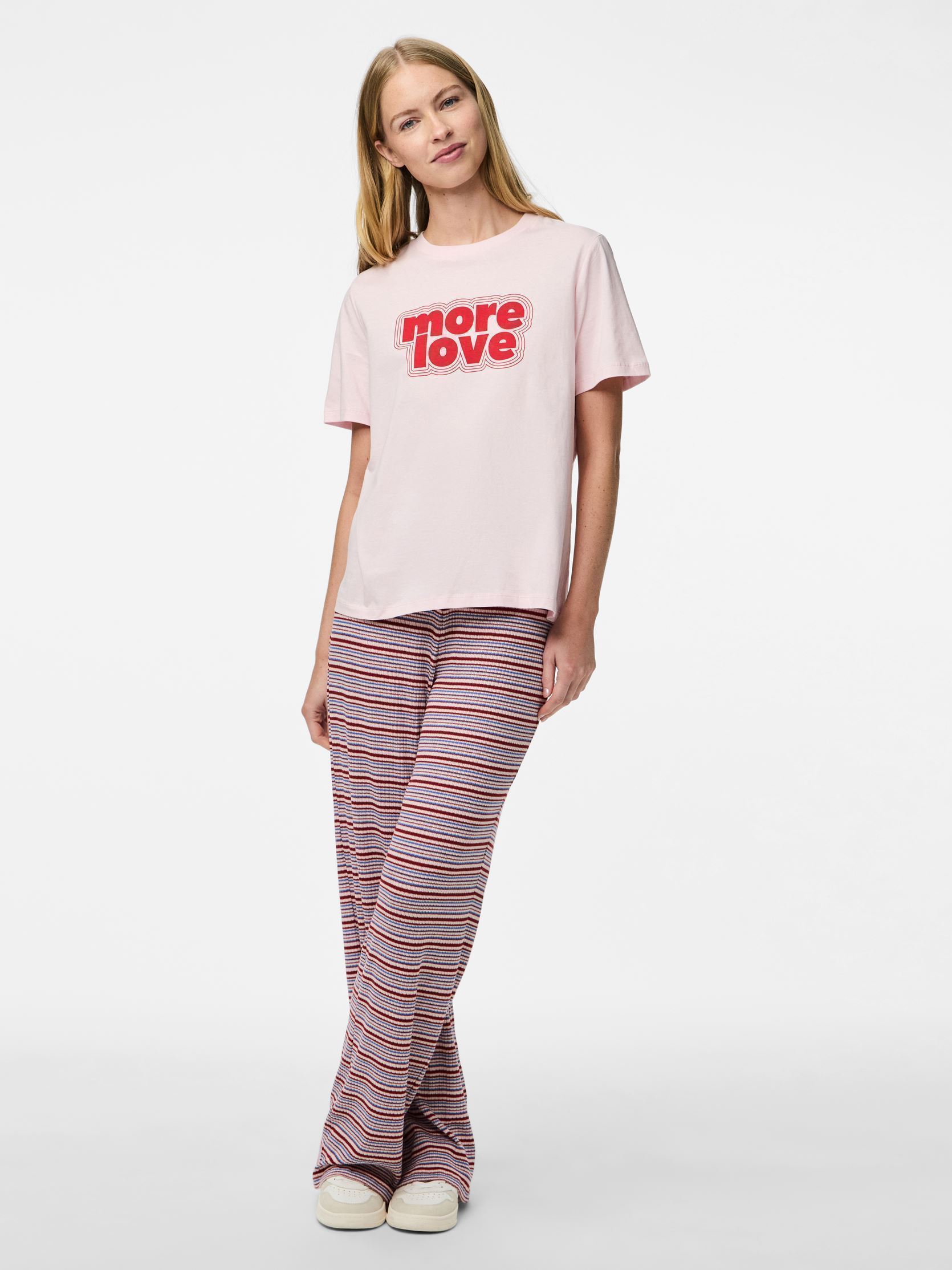 Tee-shirts manches courtes PCTAMERA SS PRINTED T-SHIRT JRS BC femme rose Pieces Tee-shirts manches courtes PCTAMERA SS PRINTED T-SHIRT JRS BC femme rose PINK-A-BOO