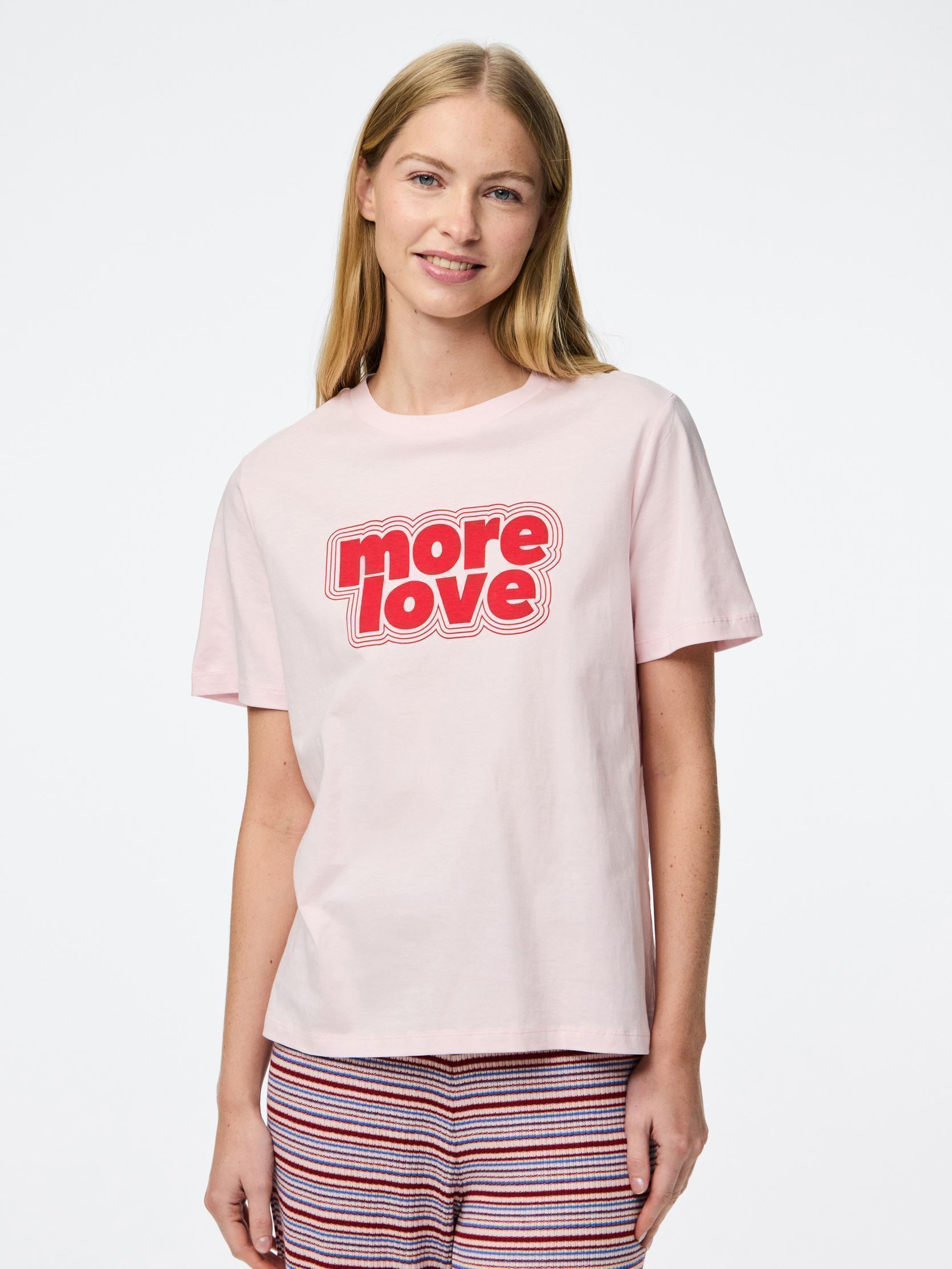 Tee-shirts manches courtes PCTAMERA SS PRINTED T-SHIRT JRS BC femme rose Pieces Tee-shirts manches courtes PCTAMERA SS PRINTED T-SHIRT JRS BC femme rose PINK-A-BOO