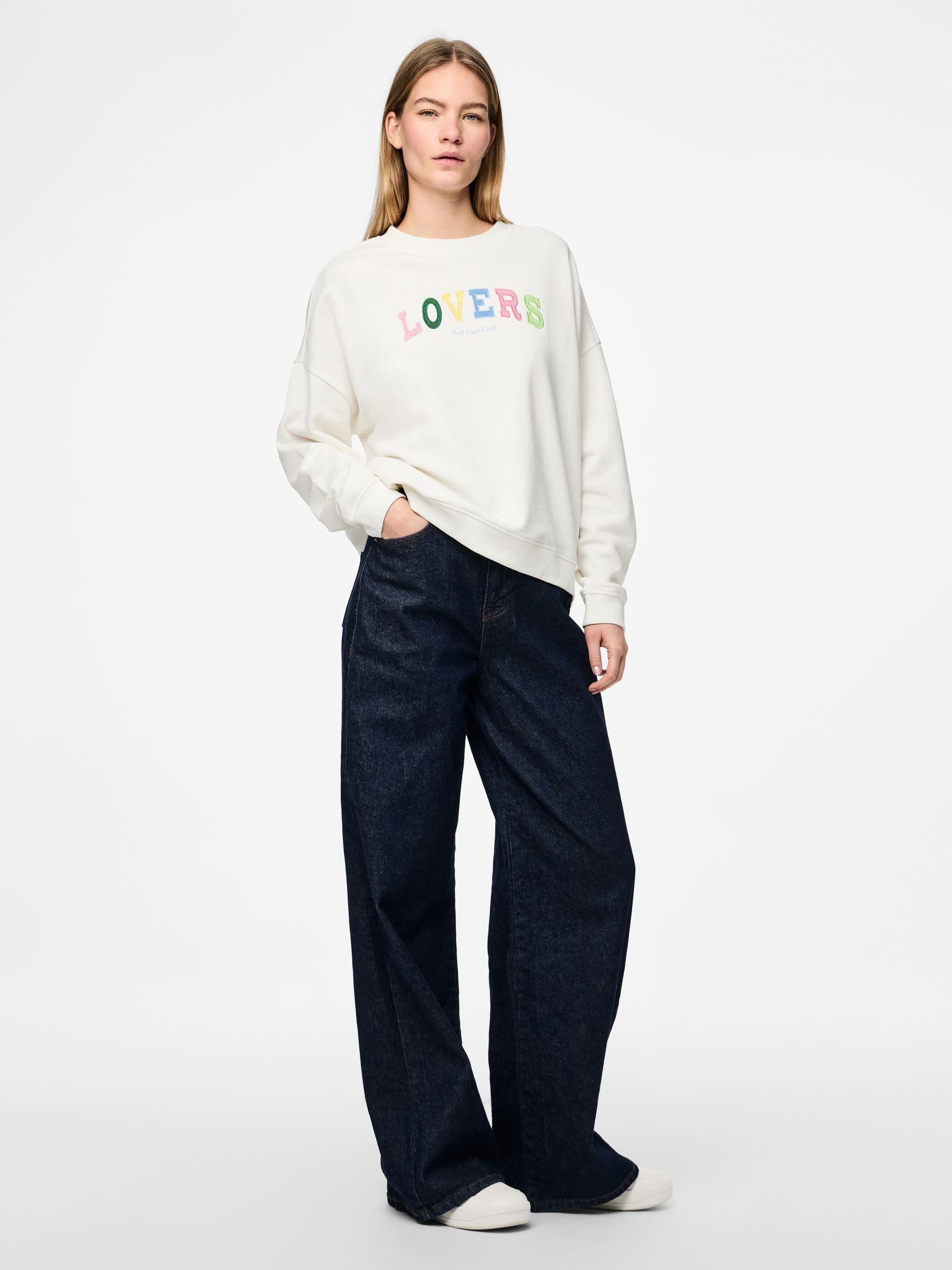 Sudaderas PCTOVE LS SWEAT BC mujer blanco Pieces Sudaderas PCTOVE LS SWEAT BC mujer blanco Cloud Dancer