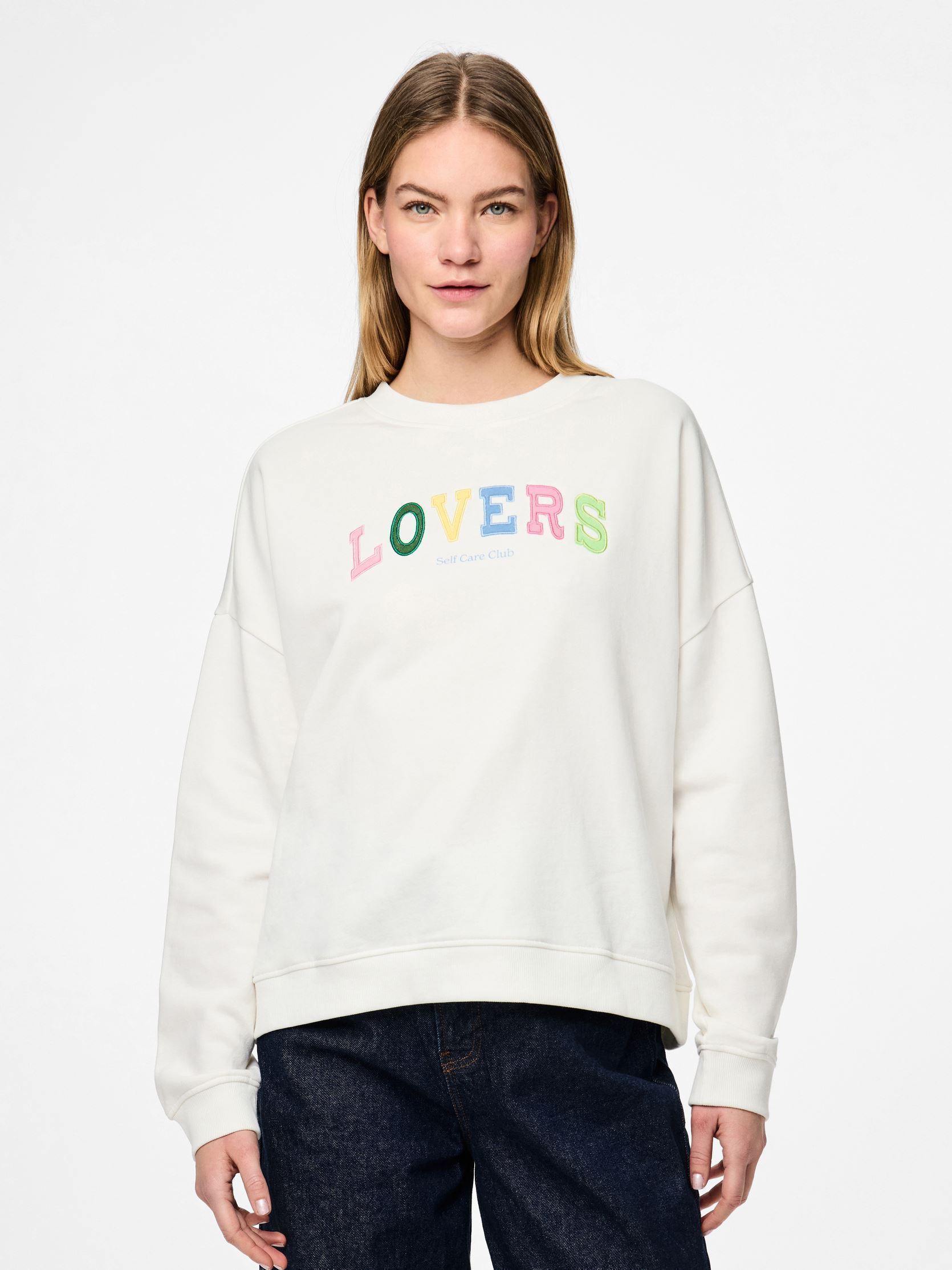 Sudaderas PCTOVE LS SWEAT BC mujer blanco Pieces Sudaderas PCTOVE LS SWEAT BC mujer blanco Cloud Dancer
