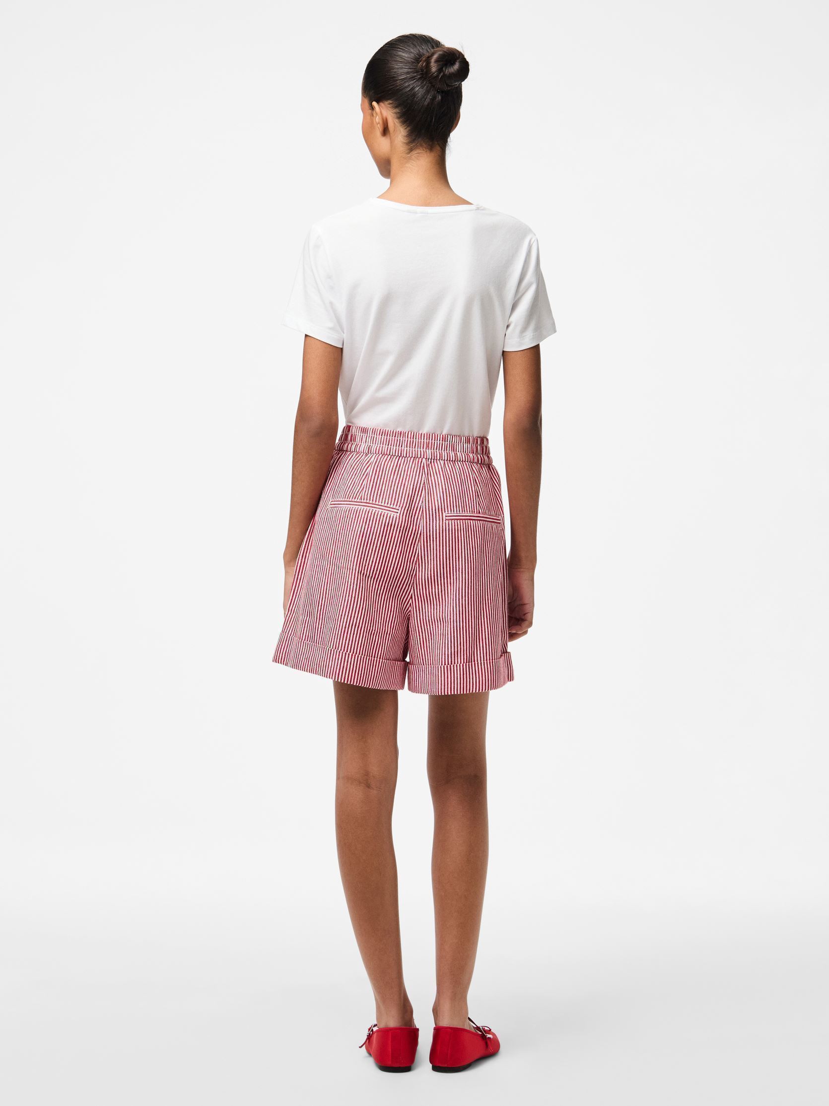 Shorts PCALLO HW FOLD UP SHORTS BC FSY dames rood Pieces Shorts PCALLO HW FOLD UP SHORTS BC FSY dames rood Salsa
