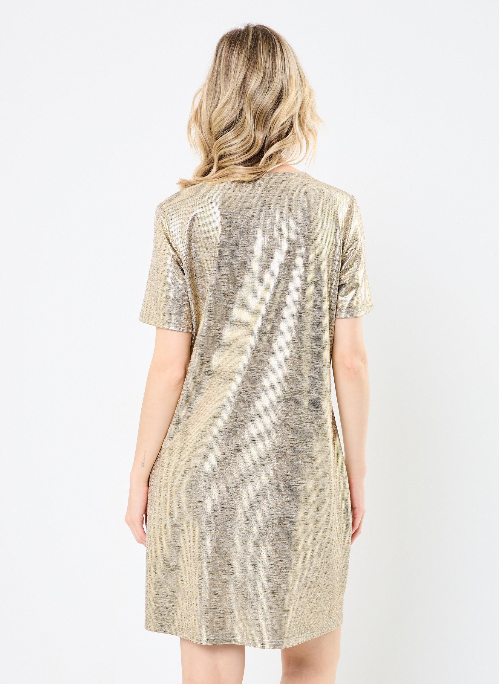 Abiti PCSANORA KNOT DRESS JRS FC donna oro e bronzo Pieces Abiti PCSANORA KNOT DRESS JRS FC donna oro e bronzo GOLD COLOUR