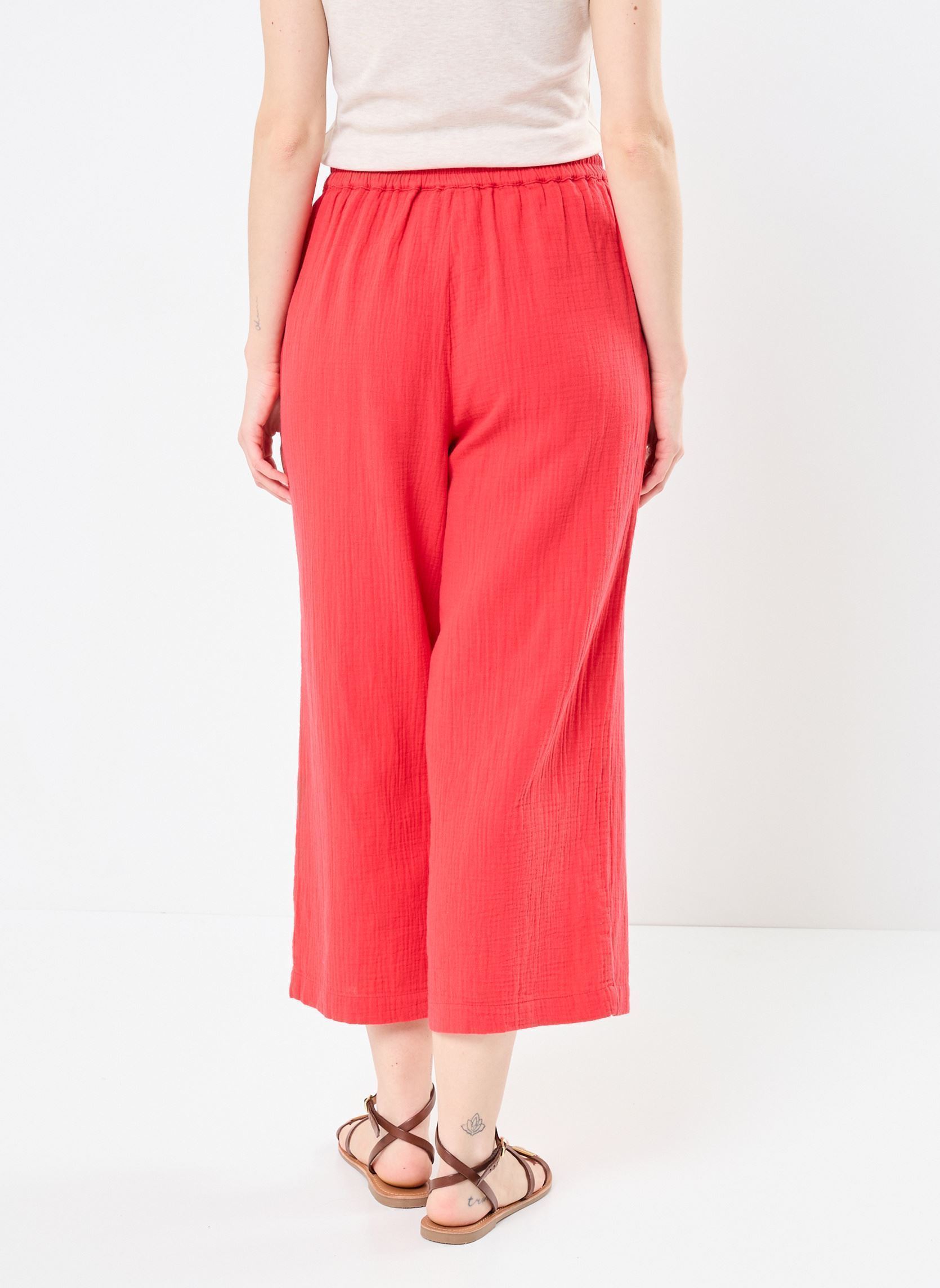 Pantaloni larghi PCSASTINA HW CULOTTE PANTS WVN BC donna rosso Pieces Pantaloni larghi PCSASTINA HW CULOTTE PANTS WVN BC donna rosso Lollipop