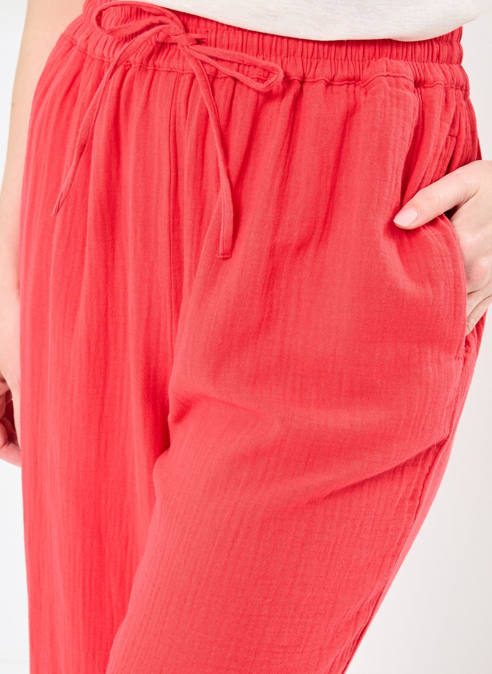 Pantaloni larghi PCSASTINA HW CULOTTE PANTS WVN BC donna rosso Pieces Pantaloni larghi PCSASTINA HW CULOTTE PANTS WVN BC donna rosso Lollipop