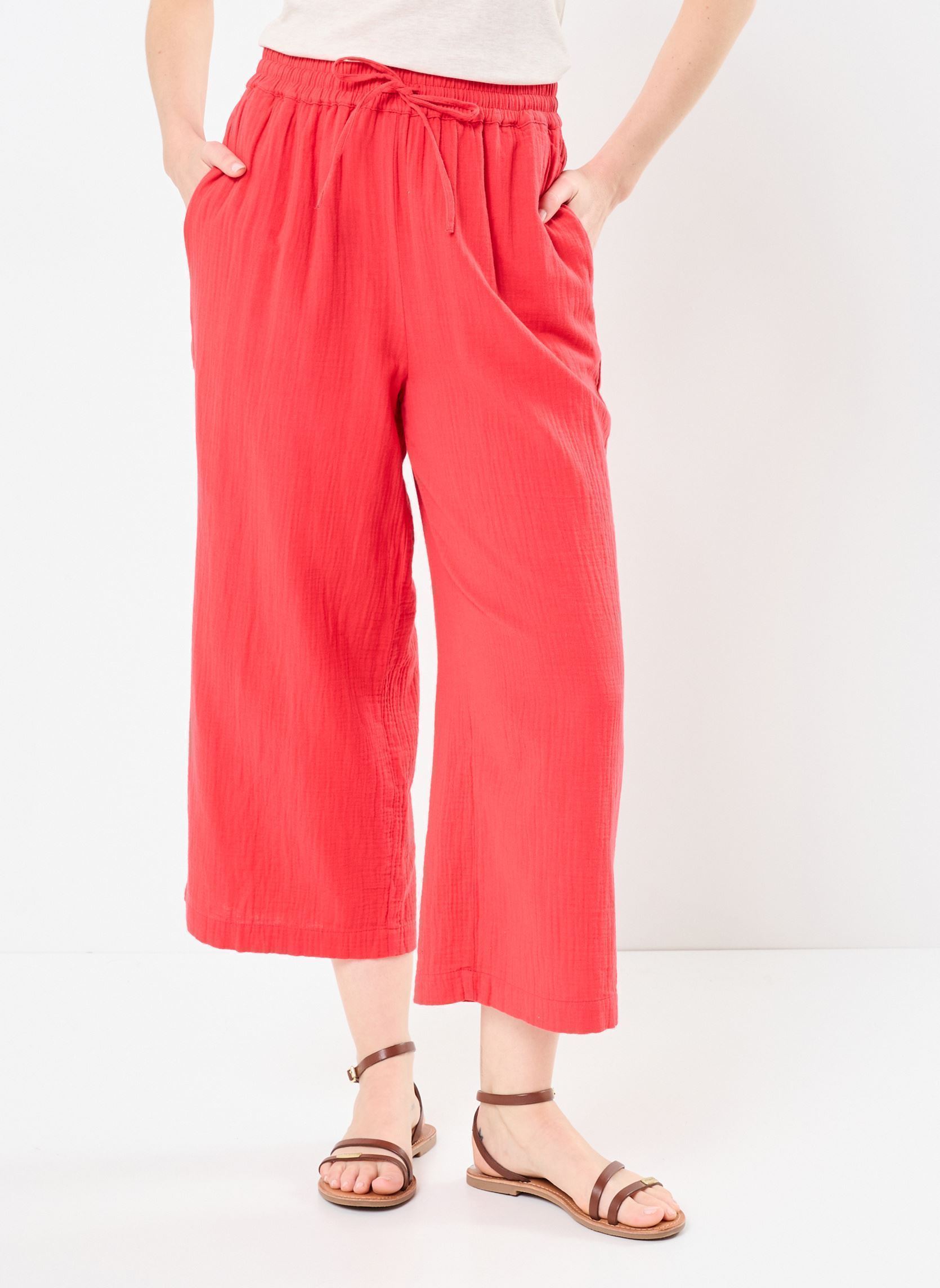 Pantaloni larghi PCSASTINA HW CULOTTE PANTS WVN BC donna rosso Pieces Pantaloni larghi PCSASTINA HW CULOTTE PANTS WVN BC donna rosso Lollipop