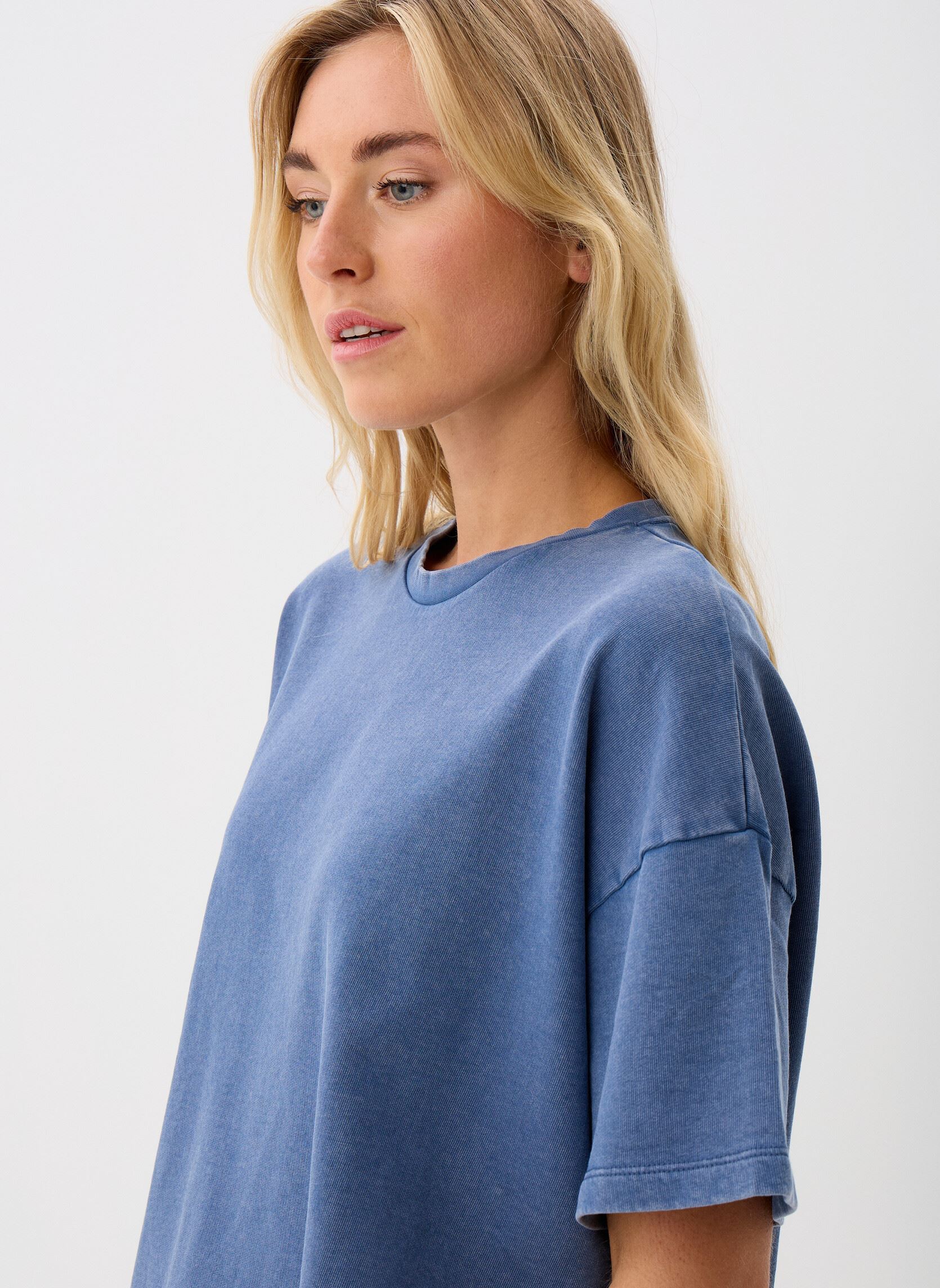 Tee-shirts manches courtes PCTAIYA 2/4 LOOSE SWEAT JRS FC femme bleu Pieces Tee-shirts manches courtes PCTAIYA 2/4 LOOSE SWEAT JRS FC femme bleu Lichen blue