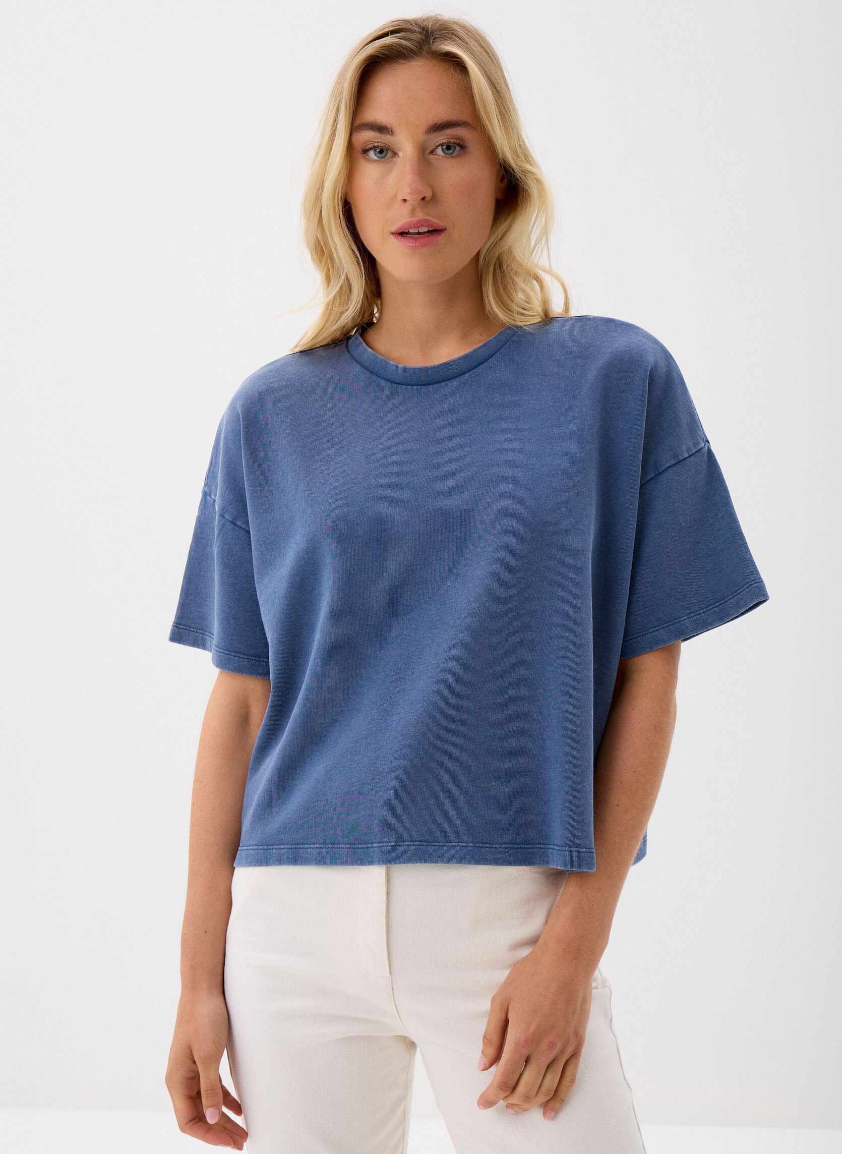 Tee-shirts manches courtes PCTAIYA 2/4 LOOSE SWEAT JRS FC femme bleu Pieces Tee-shirts manches courtes PCTAIYA 2/4 LOOSE SWEAT JRS FC femme bleu Lichen blue