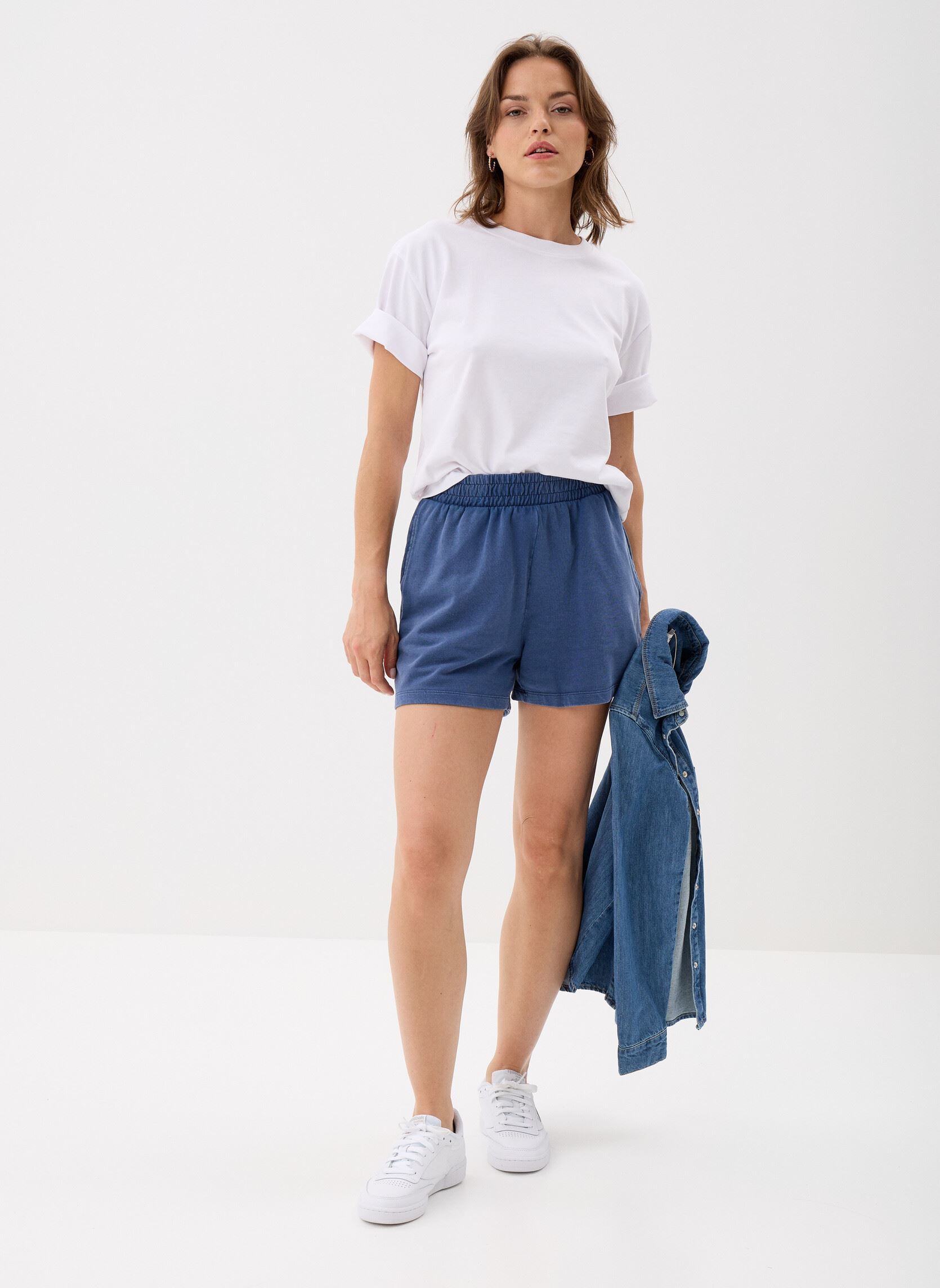 Shorts PCTAIYA HW SHORTS JRS FC femme bleu Pieces Shorts PCTAIYA HW SHORTS JRS FC femme bleu Lichen blue