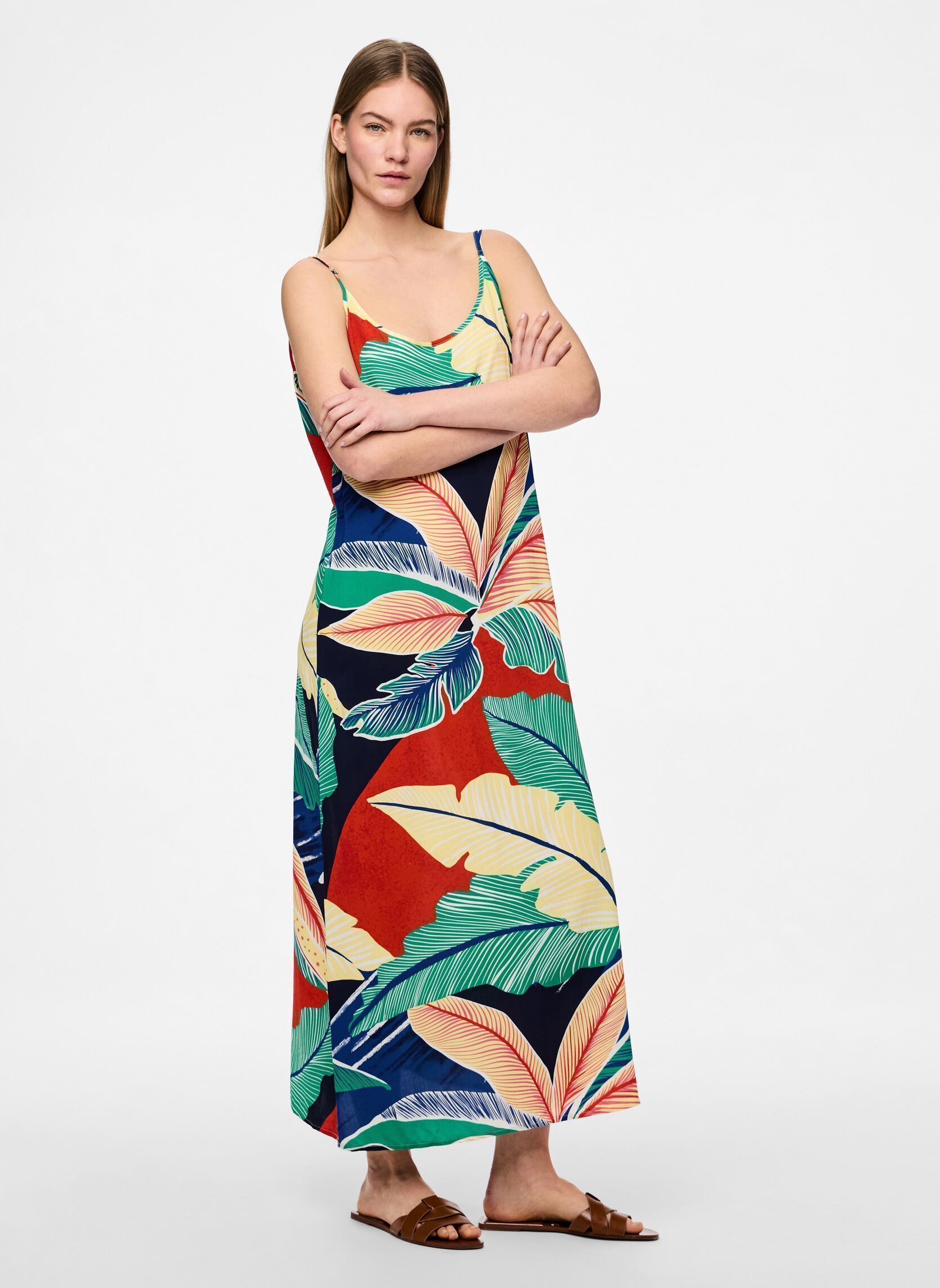 Robes longues PCTIERCE STRAP ANKLE DRESS WVN FC BC femme multicolore Pieces Robes longues PCTIERCE STRAP ANKLE DRESS WVN FC BC femme multicolore Bright white