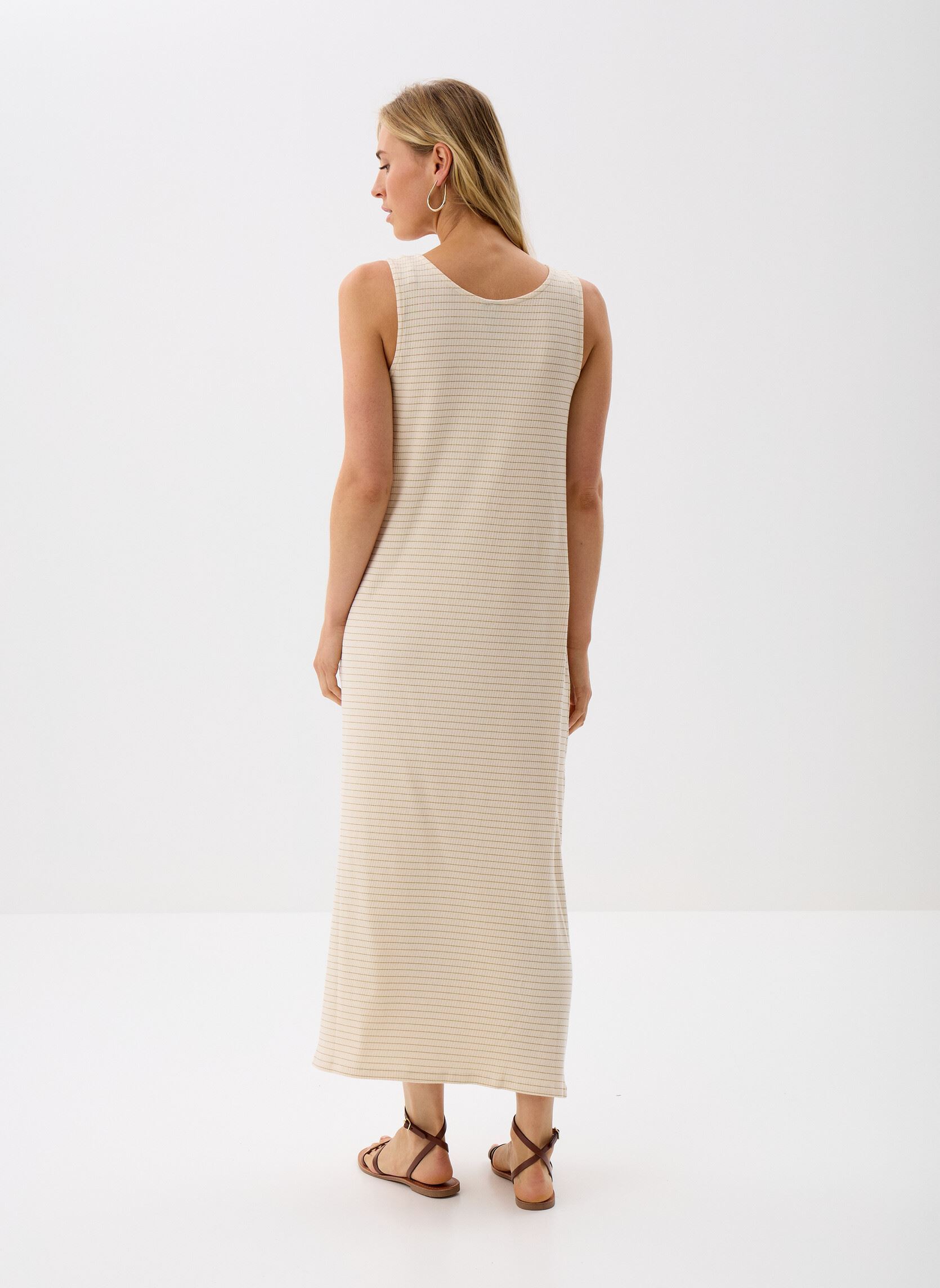 Lange Kleider PCTAILER SL O-NECK BUTTON DRESS JRS FC damen beige Pieces Lange Kleider PCTAILER SL O-NECK BUTTON DRESS JRS FC damen beige BIRCH
