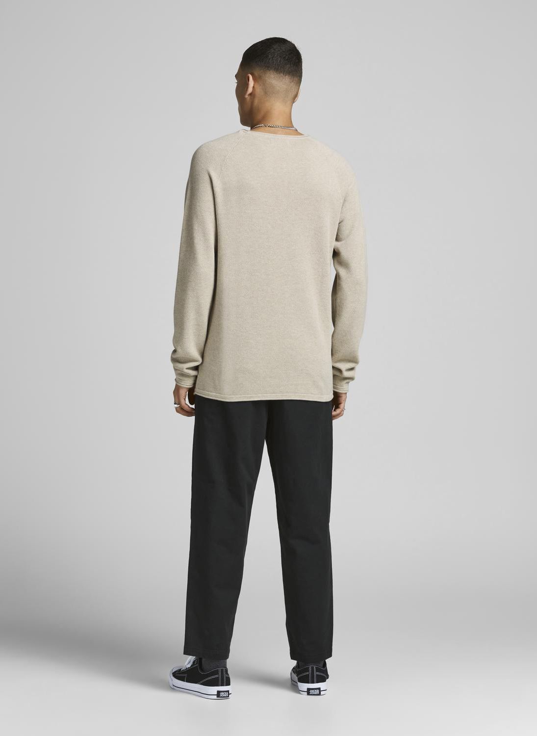 Maglioni JJEHILL KNIT CREW NECK NOOS uomo beige Jack & Jones Maglioni JJEHILL KNIT CREW NECK NOOS uomo beige OATMEAL