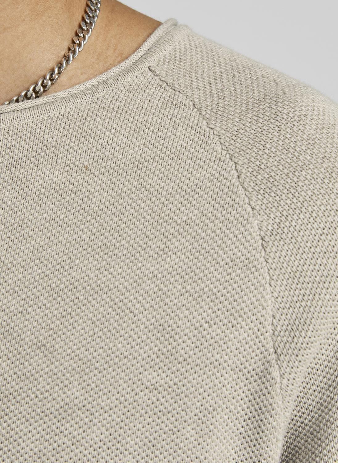 Maglioni JJEHILL KNIT CREW NECK NOOS uomo beige Jack & Jones Maglioni JJEHILL KNIT CREW NECK NOOS uomo beige OATMEAL
