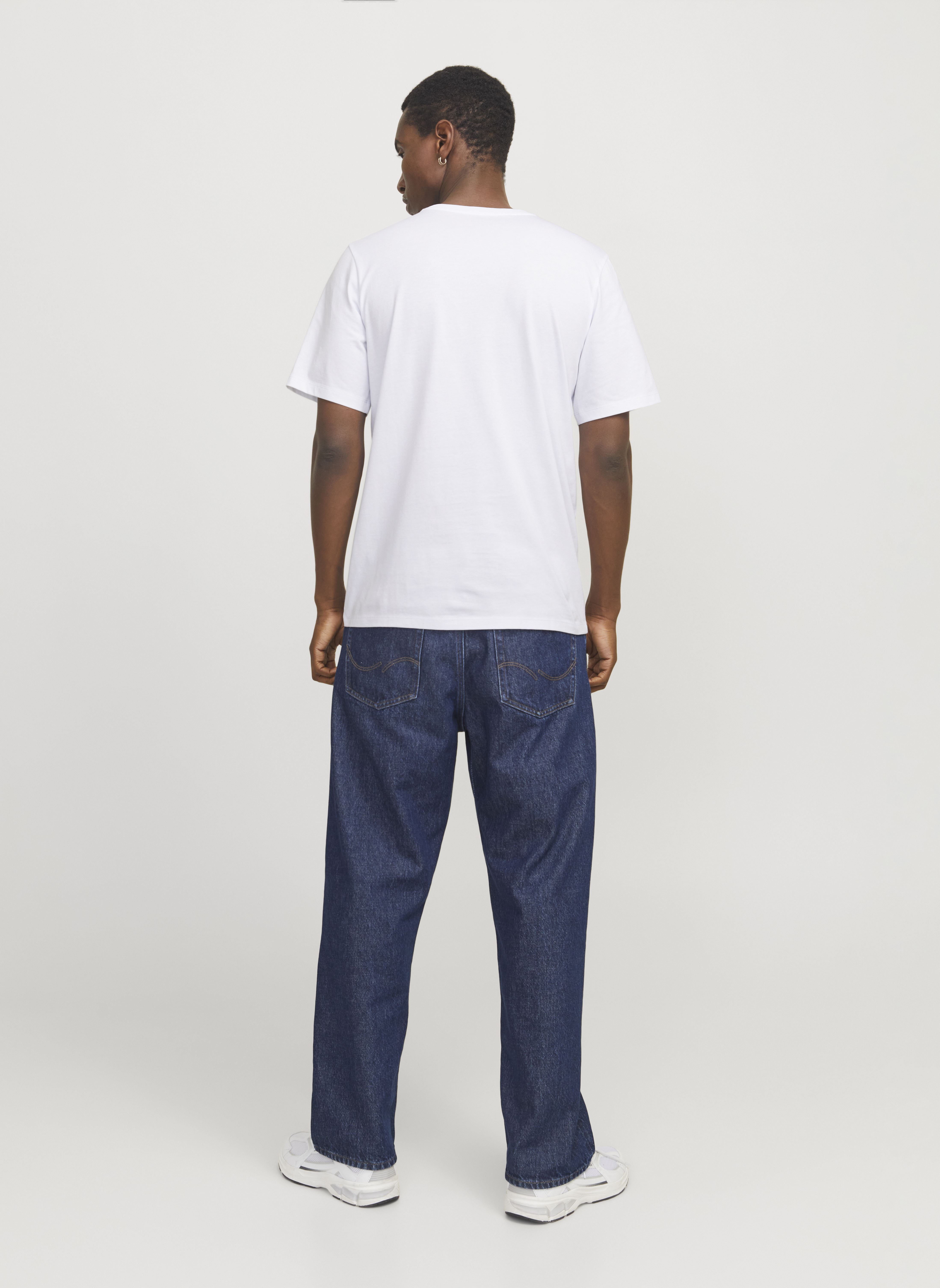 Kurzarm-T-Shirts JJELOGO TEE SS O-NECK 2 COL SS25 SN herren weiß Jack & Jones Kurzarm-T-Shirts JJELOGO TEE SS O-NECK 2 COL SS25 SN herren weiß WHITE