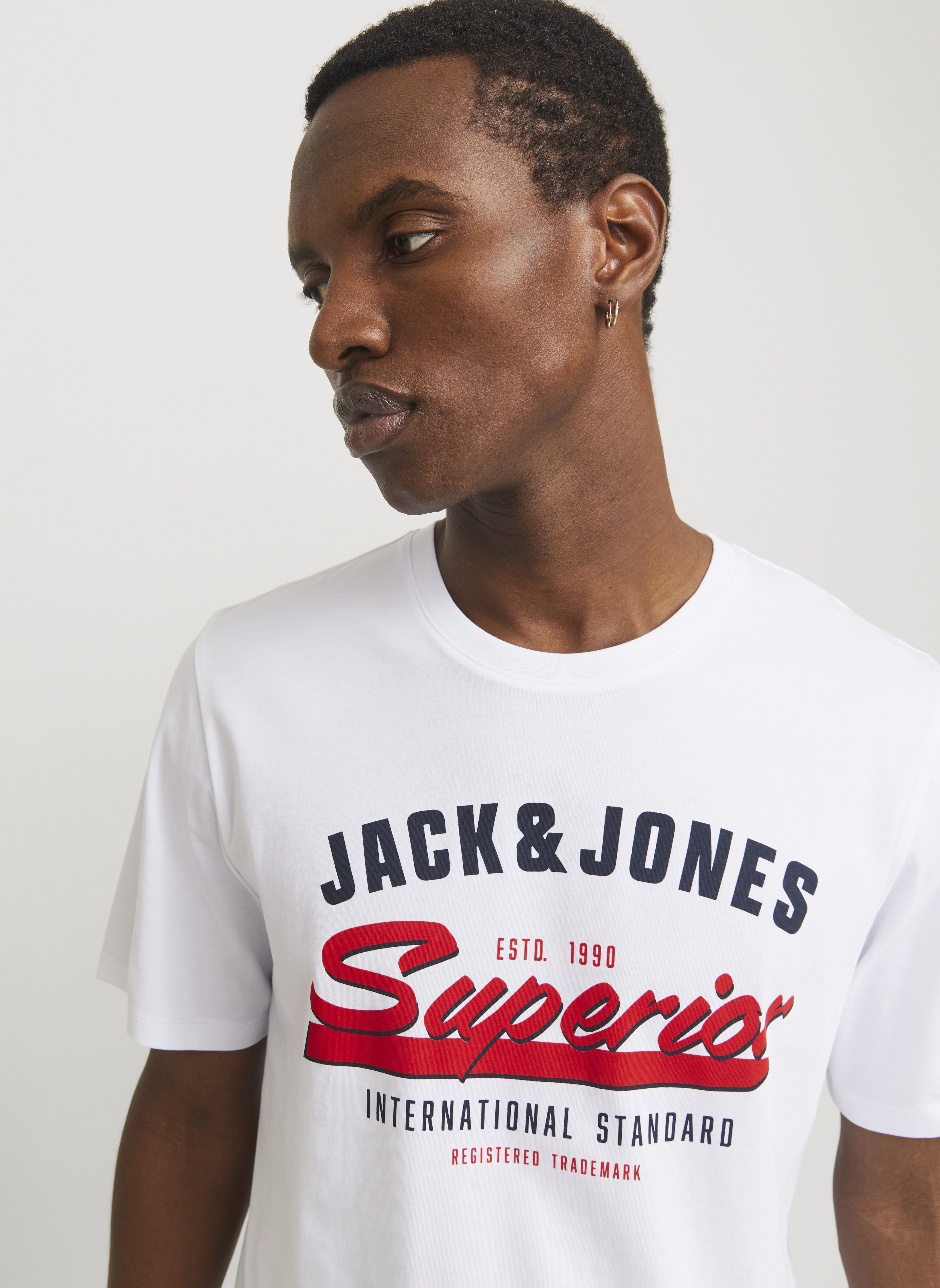 Kurzarm-T-Shirts JJELOGO TEE SS O-NECK 2 COL SS25 SN herren weiß Jack & Jones Kurzarm-T-Shirts JJELOGO TEE SS O-NECK 2 COL SS25 SN herren weiß WHITE
