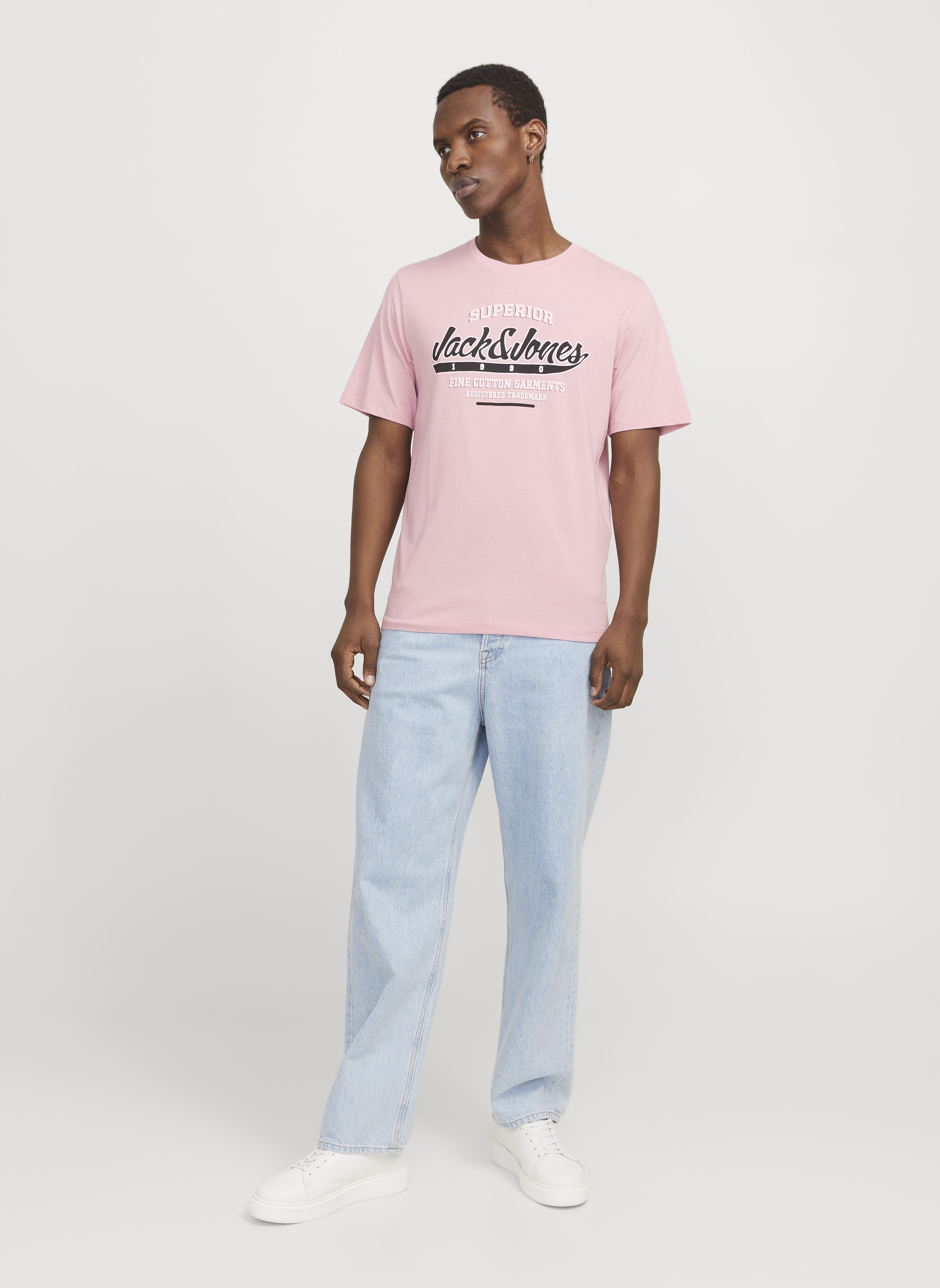 Tee-shirts manches courtes JJELOGO TEE SS O-NECK 2 COL SS25 SN homme rose Jack & Jones Tee-shirts manches courtes JJELOGO TEE SS O-NECK 2 COL SS25 SN homme rose PINK NECTAR