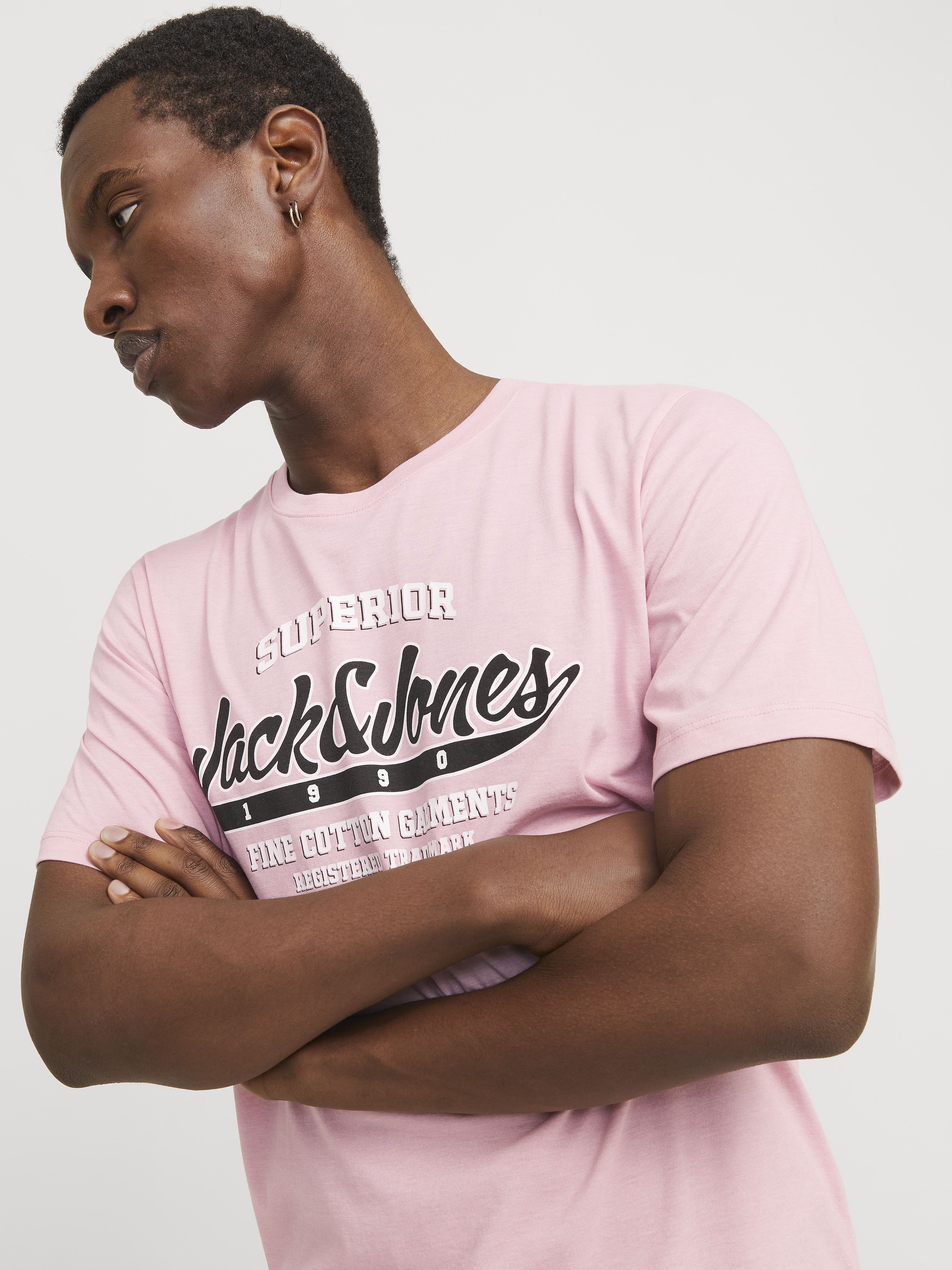 Tee-shirts manches courtes JJELOGO TEE SS O-NECK 2 COL SS25 SN homme rose Jack & Jones Tee-shirts manches courtes JJELOGO TEE SS O-NECK 2 COL SS25 SN homme rose PINK NECTAR
