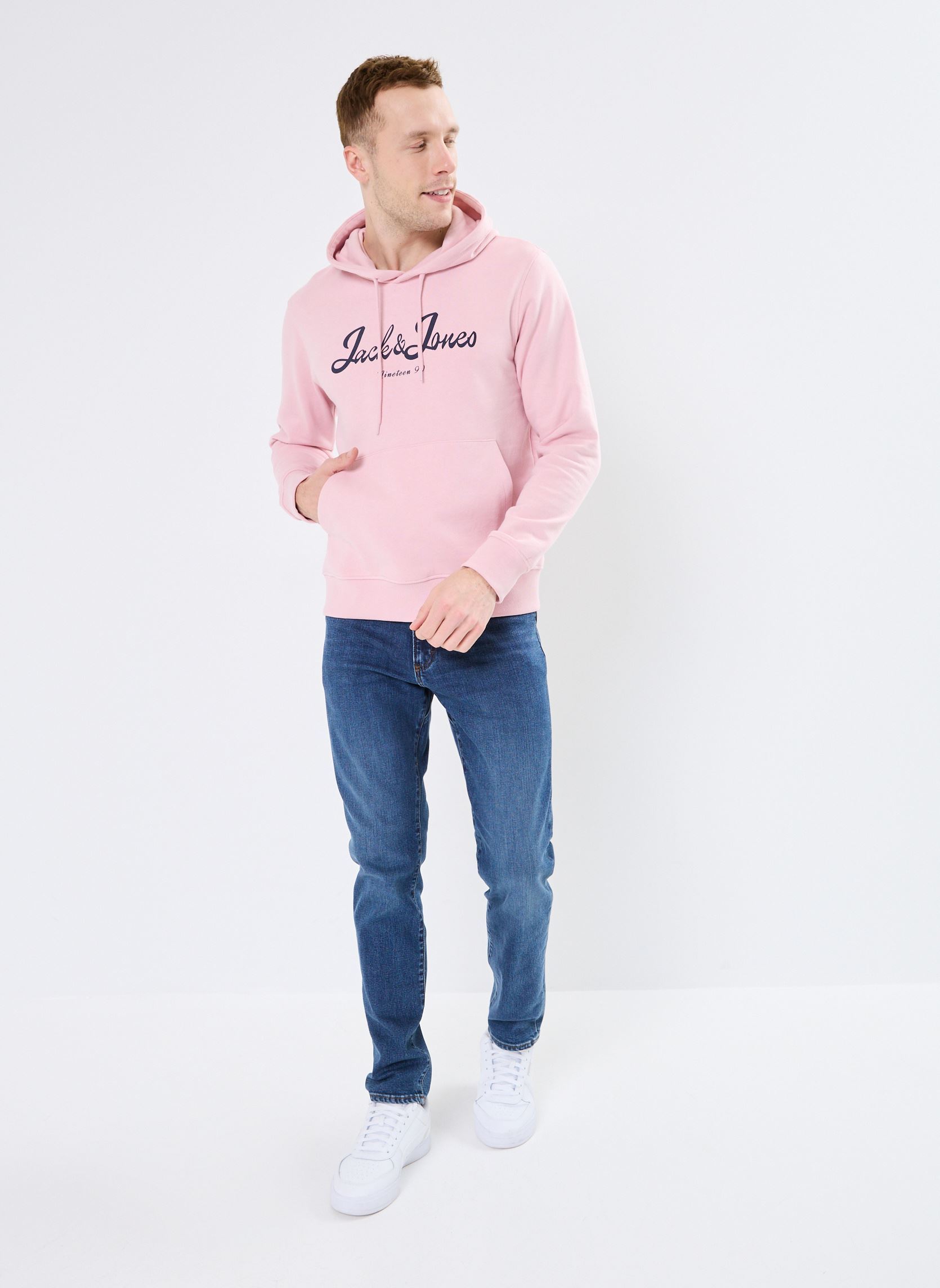 Sweats à capuche JORTIME SWEAT HOOD BMUAU24 homme rose Jack & Jones Sweats à capuche JORTIME SWEAT HOOD BMUAU24 homme rose PINK NECTAR