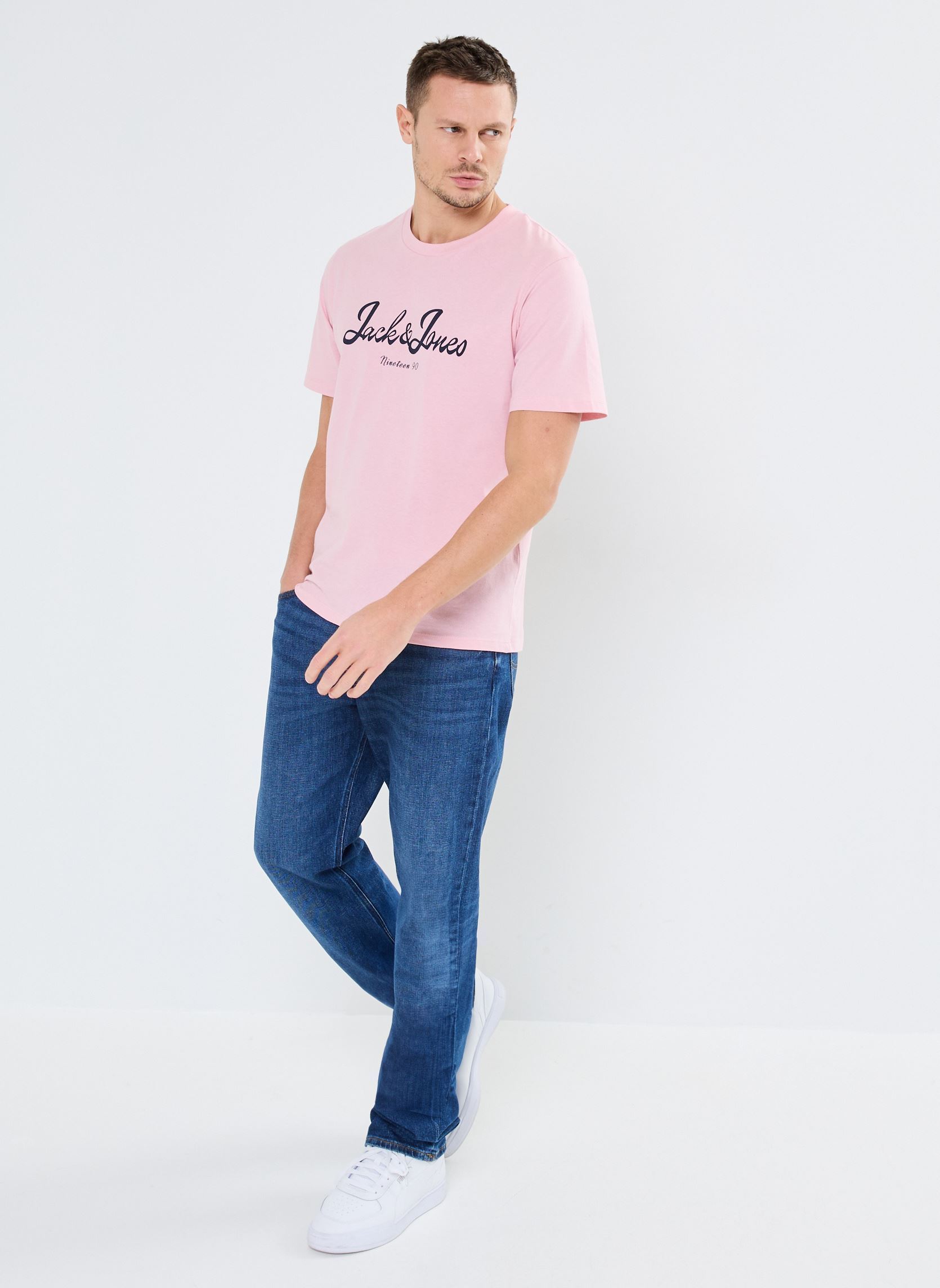 Tee-shirts manches courtes JORTIME TEE SS CREW NECK BMUAU24 homme rose Jack & Jones Tee-shirts manches courtes JORTIME TEE SS CREW NECK BMUAU24 homme rose PINK NECTAR