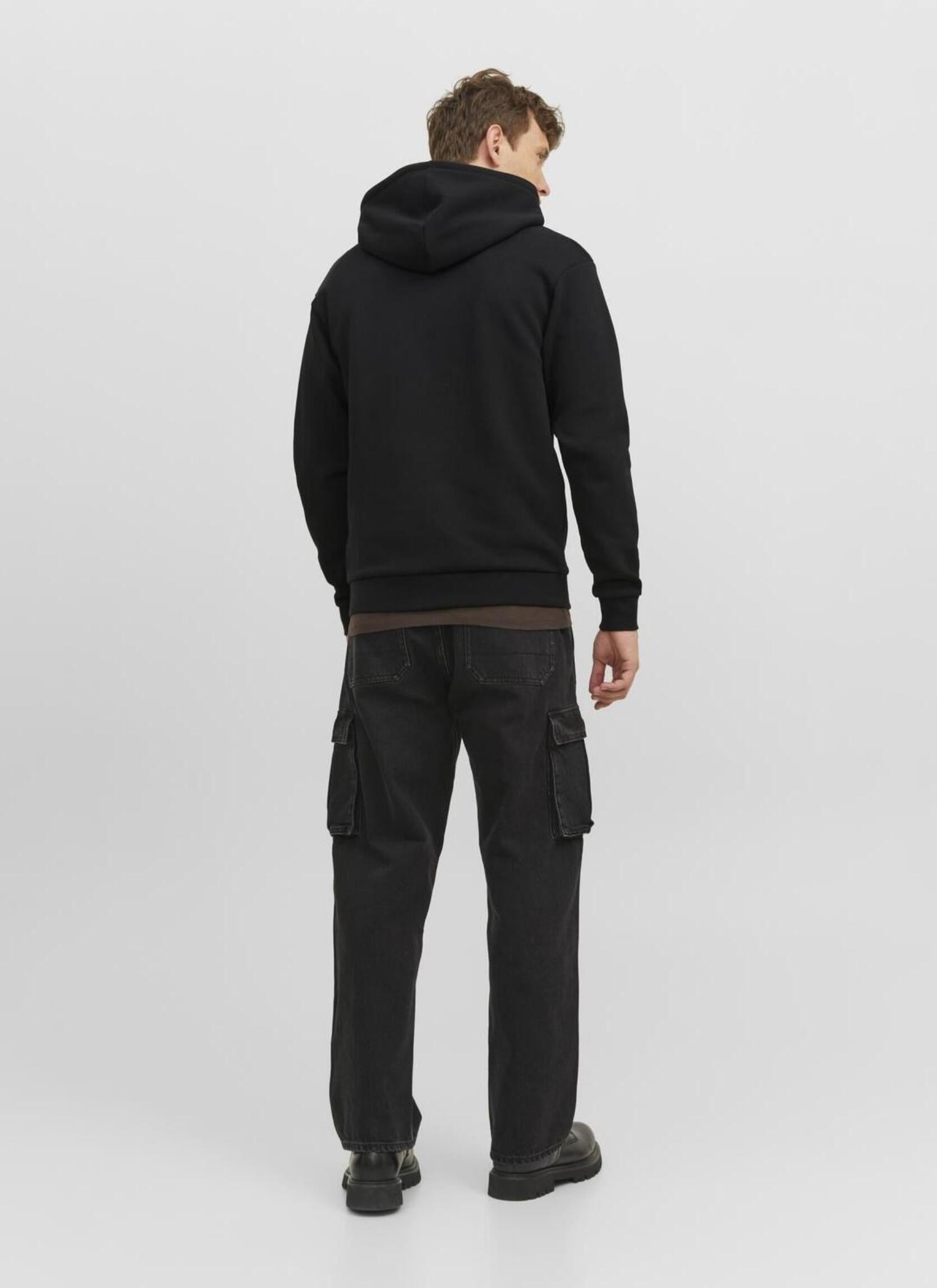 Felpe con zip JJEBRADLEY SWEAT ZIP HOOD NOOS uomo nero Jack & Jones Felpe con zip JJEBRADLEY SWEAT ZIP HOOD NOOS uomo nero BLACK
