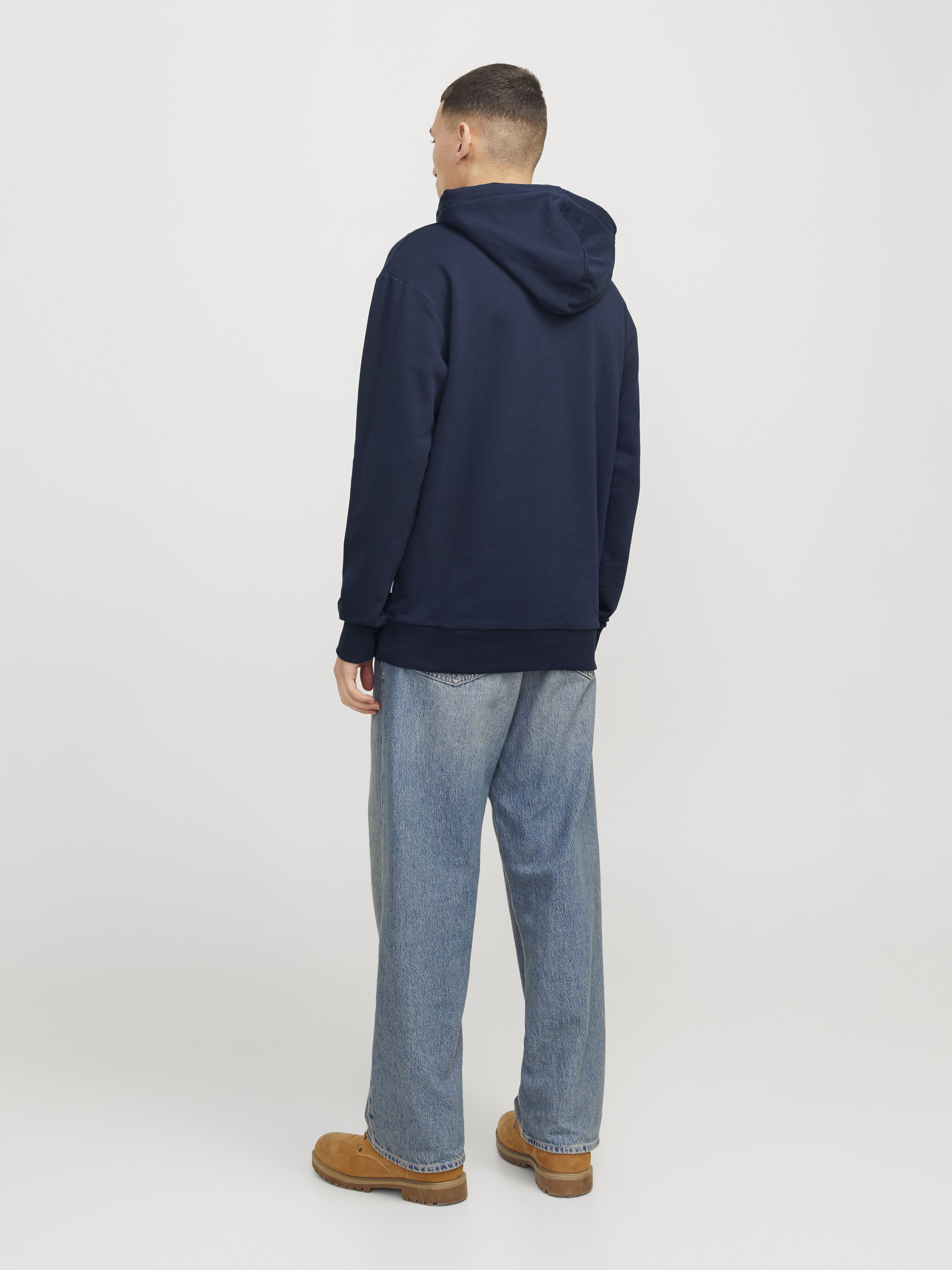 Kapuzenpullover JJEBRYAN CORP LOGO SWEAT HOOD NOOS herren blau Jack & Jones Kapuzenpullover JJEBRYAN CORP LOGO SWEAT HOOD NOOS herren blau SKY CAPTAIN