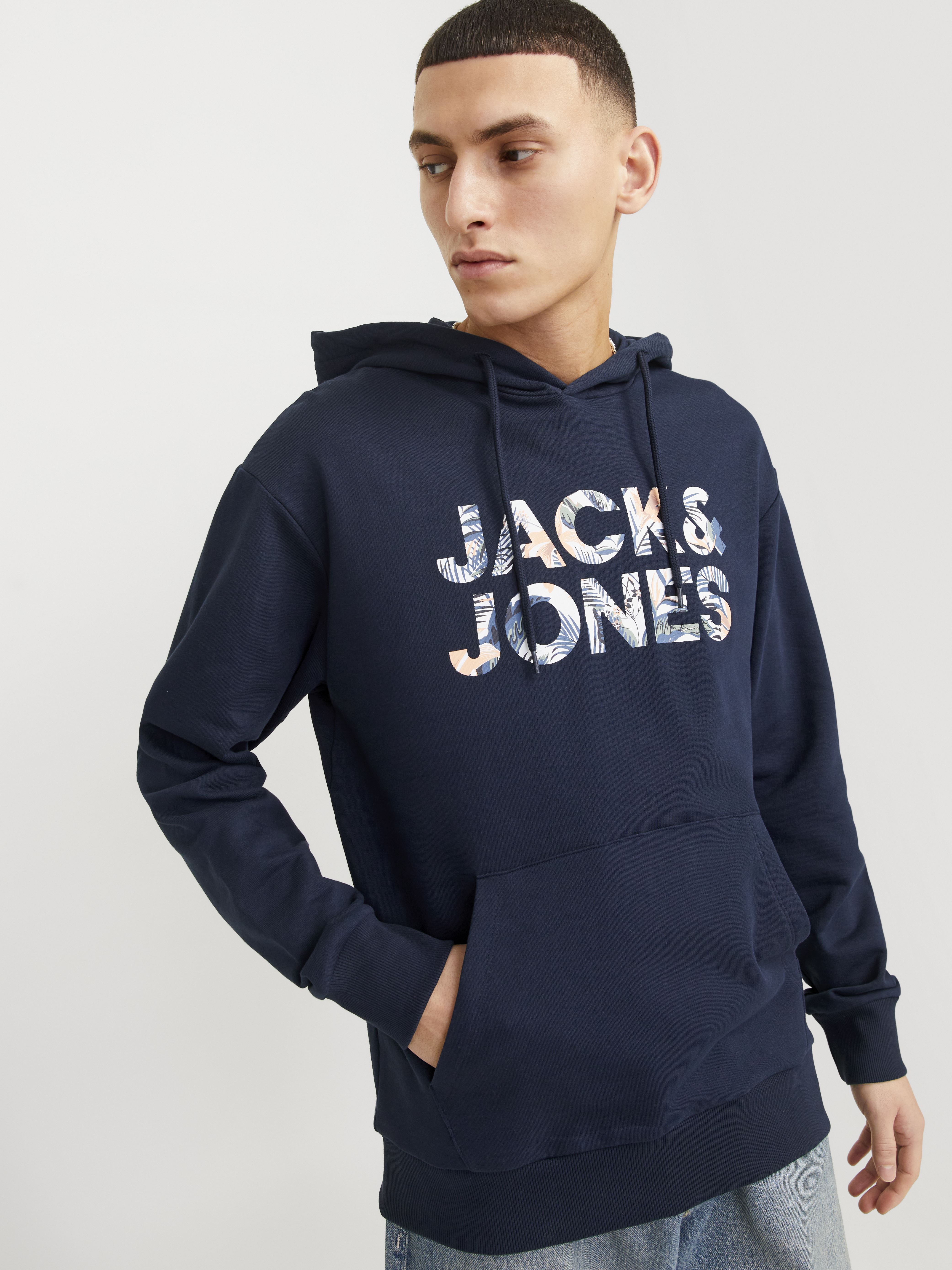 Kapuzenpullover JJEBRYAN CORP LOGO SWEAT HOOD NOOS herren blau Jack & Jones Kapuzenpullover JJEBRYAN CORP LOGO SWEAT HOOD NOOS herren blau SKY CAPTAIN