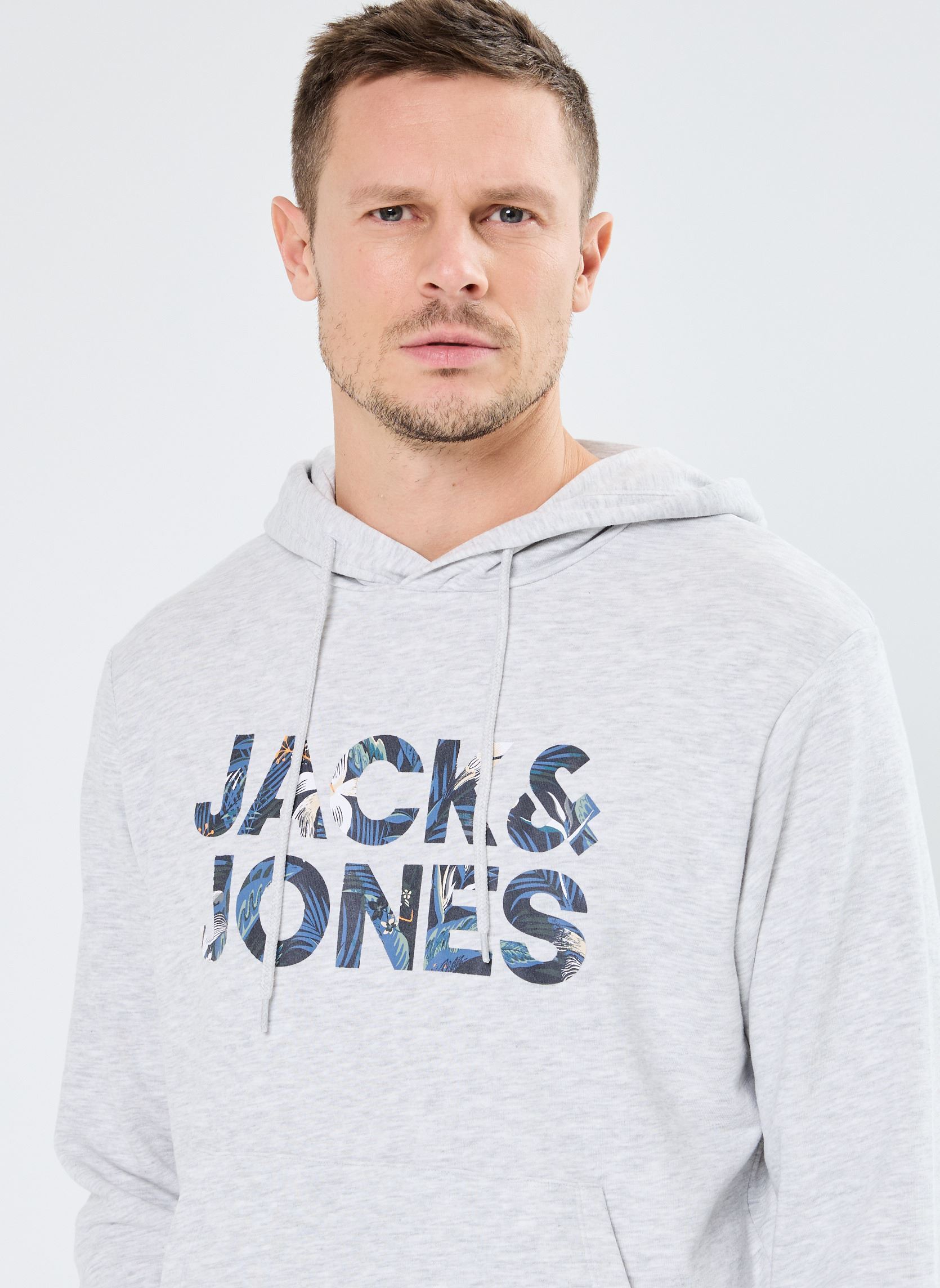 Kapuzenpullover JJEBRYAN CORP LOGO SWEAT HOOD NOOS herren weiß Jack & Jones Kapuzenpullover JJEBRYAN CORP LOGO SWEAT HOOD NOOS herren weiß WHITE MELANGE