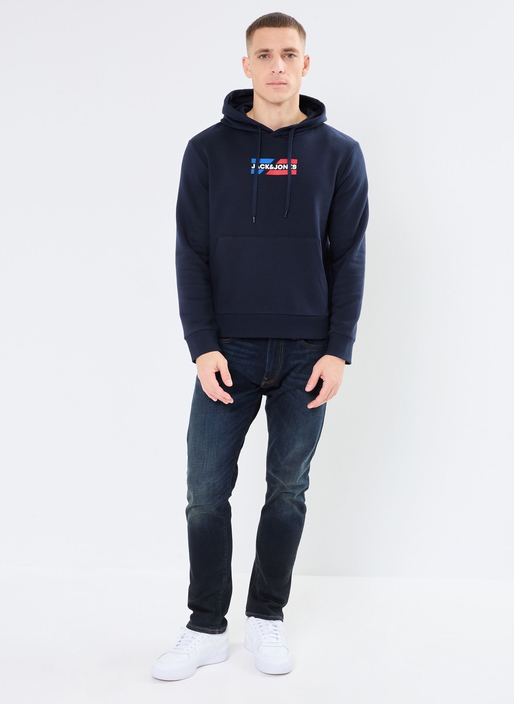 Sweats à capuche JJECORP GRAPHIC SWEAT HOOD NOOS homme bleu Jack & Jones Sweats à capuche JJECORP GRAPHIC SWEAT HOOD NOOS homme bleu SKY CAPTAIN