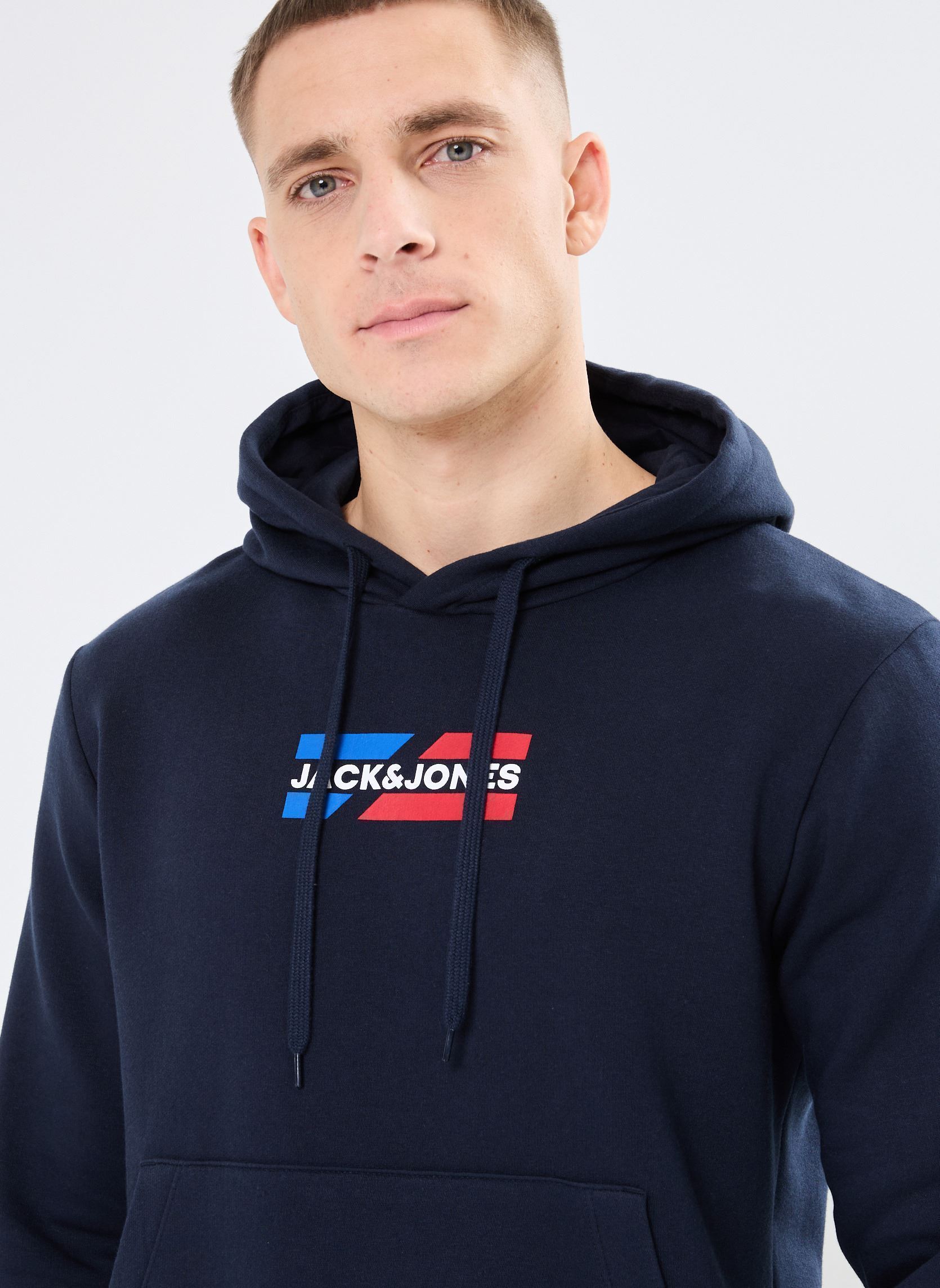 Sweats à capuche JJECORP GRAPHIC SWEAT HOOD NOOS homme bleu Jack & Jones Sweats à capuche JJECORP GRAPHIC SWEAT HOOD NOOS homme bleu SKY CAPTAIN