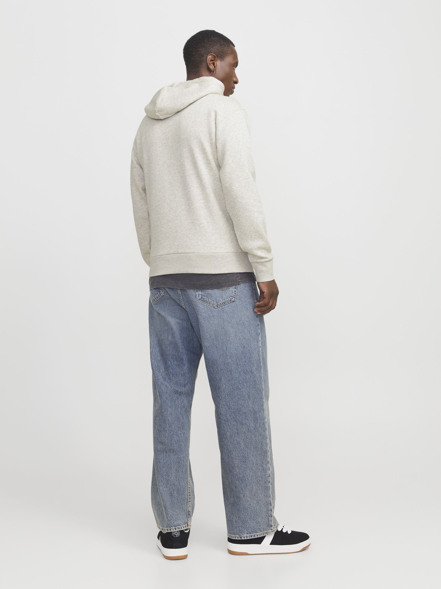 Sweats à capuche JJECORP GRAPHIC SWEAT HOOD NOOS homme blanc Jack & Jones Sweats à capuche JJECORP GRAPHIC SWEAT HOOD NOOS homme blanc WHITE MELANGE