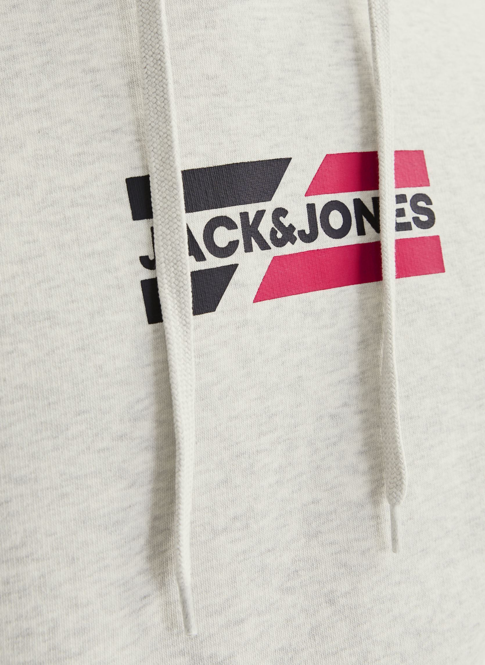 Sweats à capuche JJECORP GRAPHIC SWEAT HOOD NOOS homme blanc Jack & Jones Sweats à capuche JJECORP GRAPHIC SWEAT HOOD NOOS homme blanc WHITE MELANGE