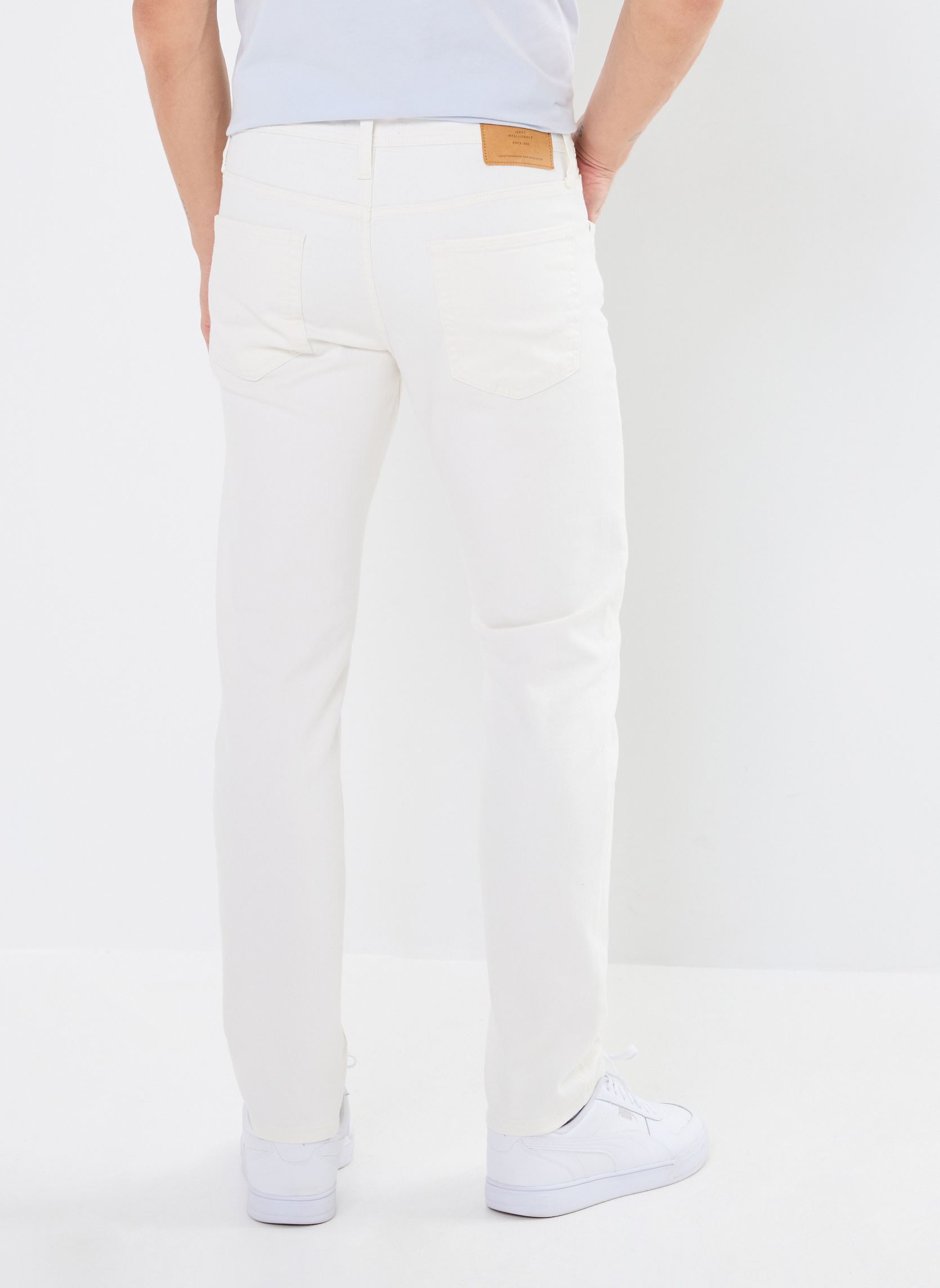 Jeans droit JJIGLENN JJORIGINAL SQ 912 SN homme blanc Jack & Jones Jeans droit JJIGLENN JJORIGINAL SQ 912 SN homme blanc WHITE DENIM