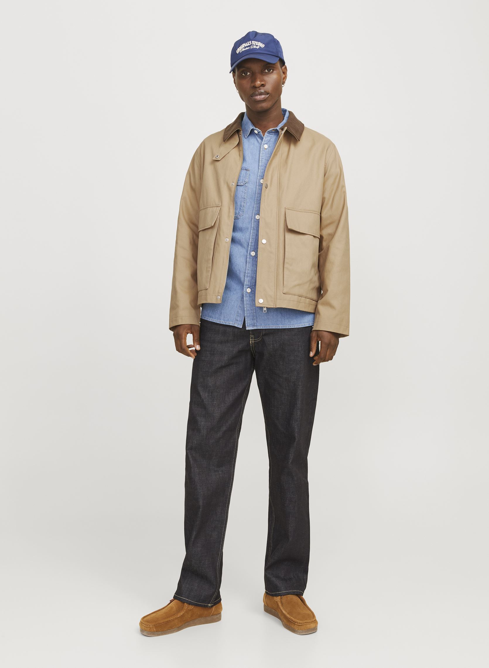 Vestes JORMANCHESTER JACKET homme beige Jack & Jones Vestes JORMANCHESTER JACKET homme beige SAFARI