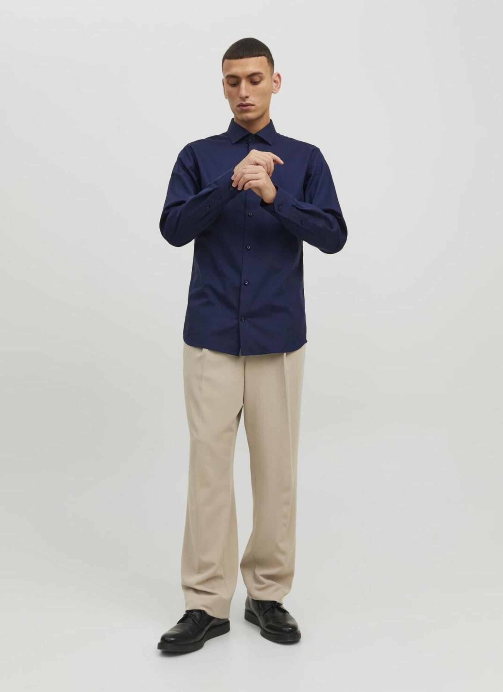 Chemises JPRBLAPARKER SHIRT L/S NOOS homme bleu Jack & Jones Chemises JPRBLAPARKER SHIRT L/S NOOS homme bleu PERFECT NAVY
